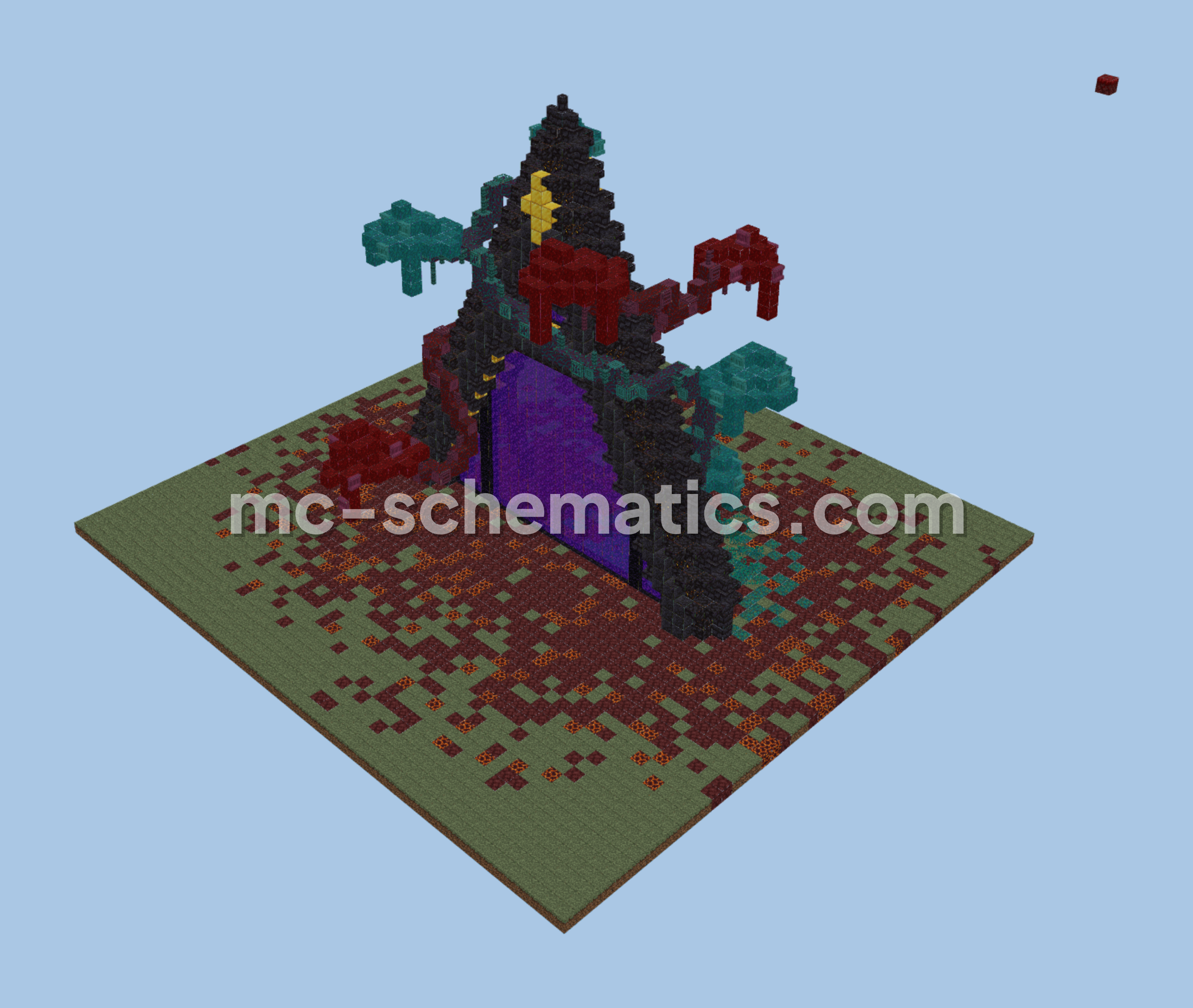 Custom Nether Portal Minecraft schematic preview
