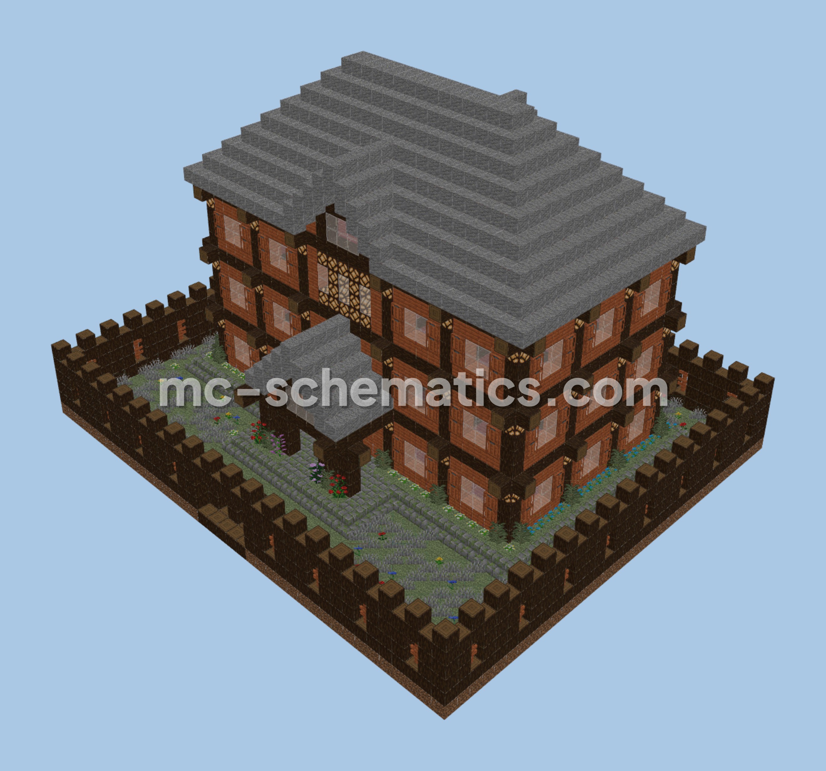 Dark Oak Forest House Minecraft schematic preview