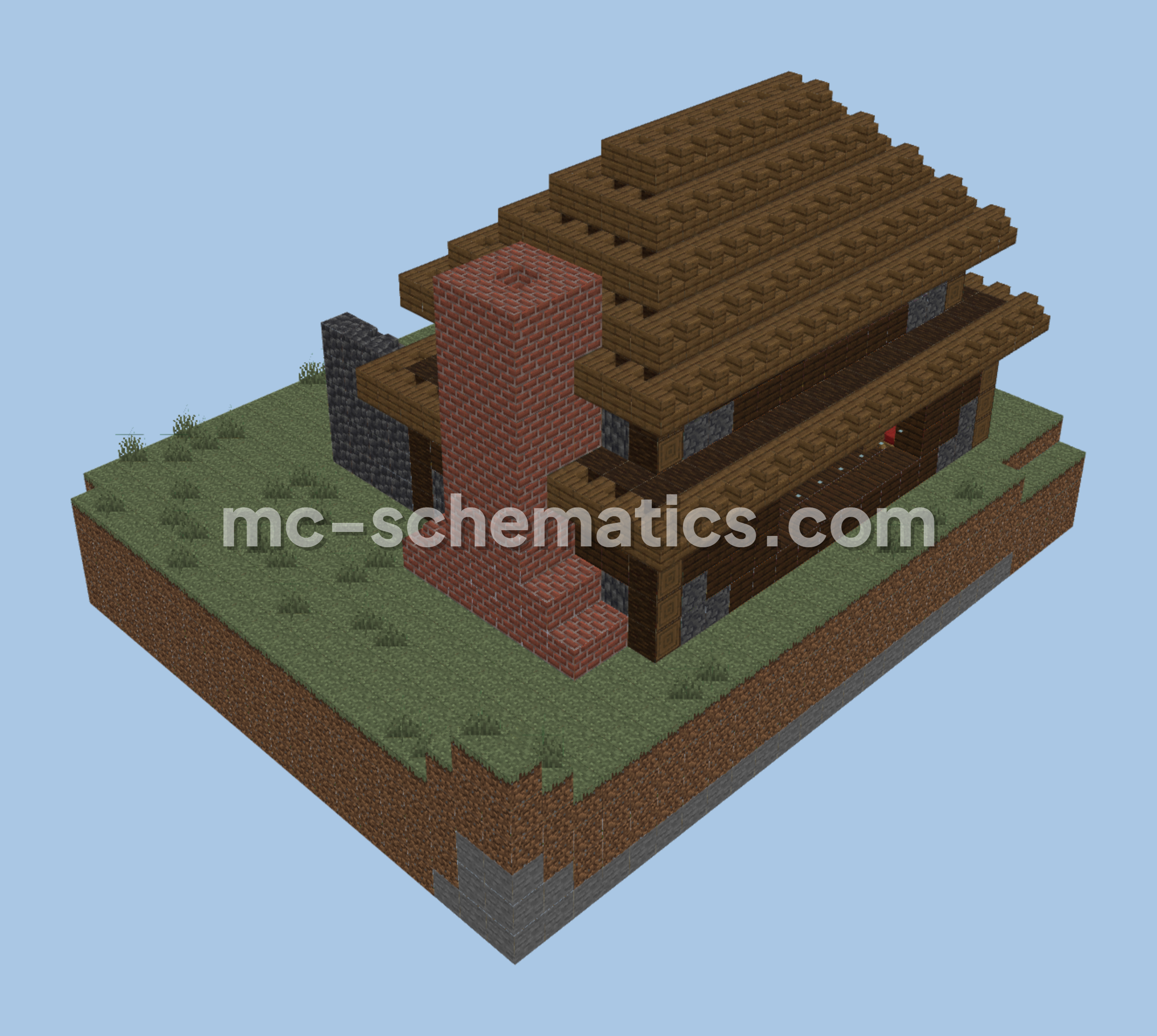 Dark Oak Family House Minecraft schematic preview