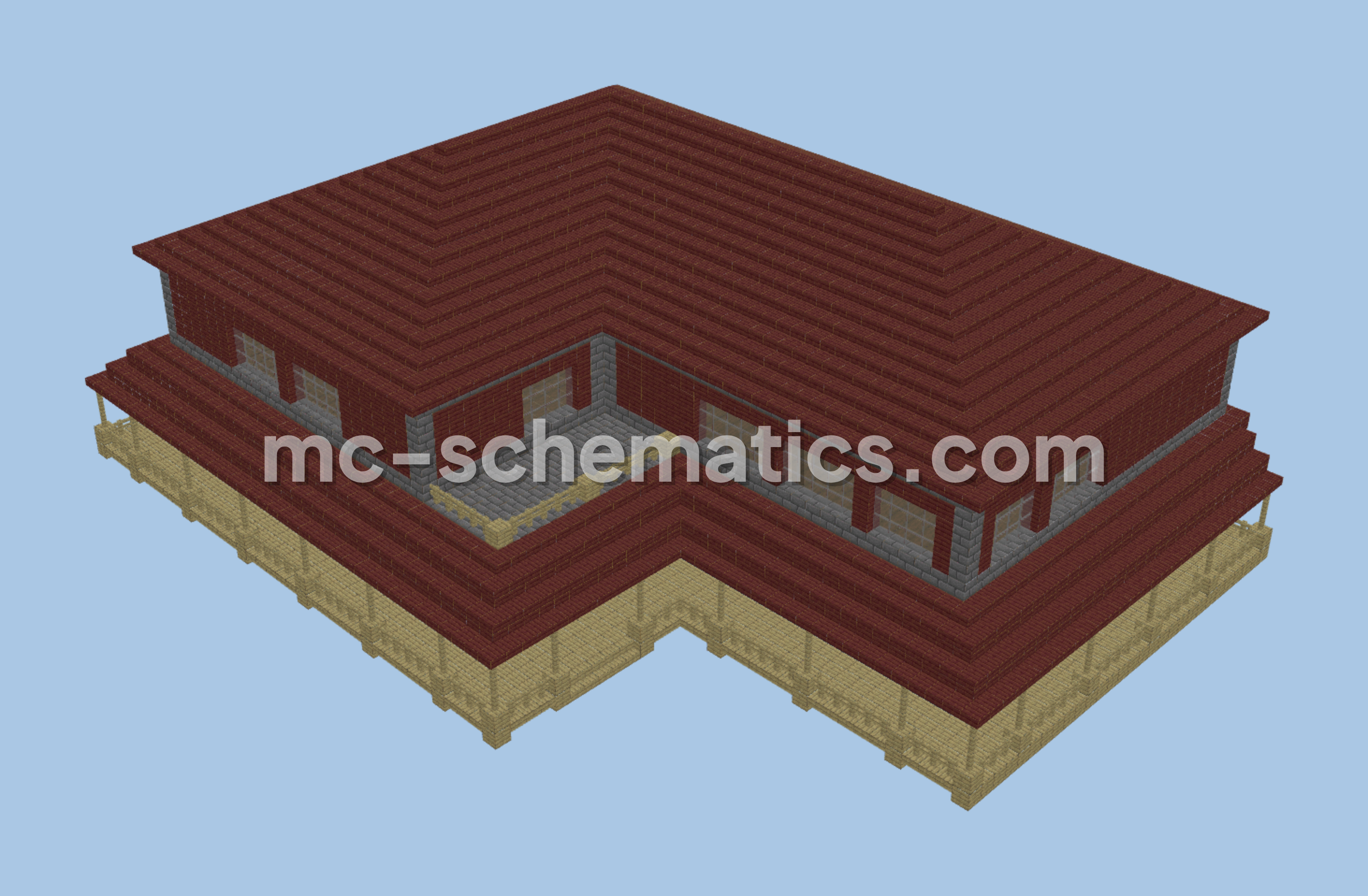 Dark Oak Mansion Minecraft Build Minecraft schematic preview
