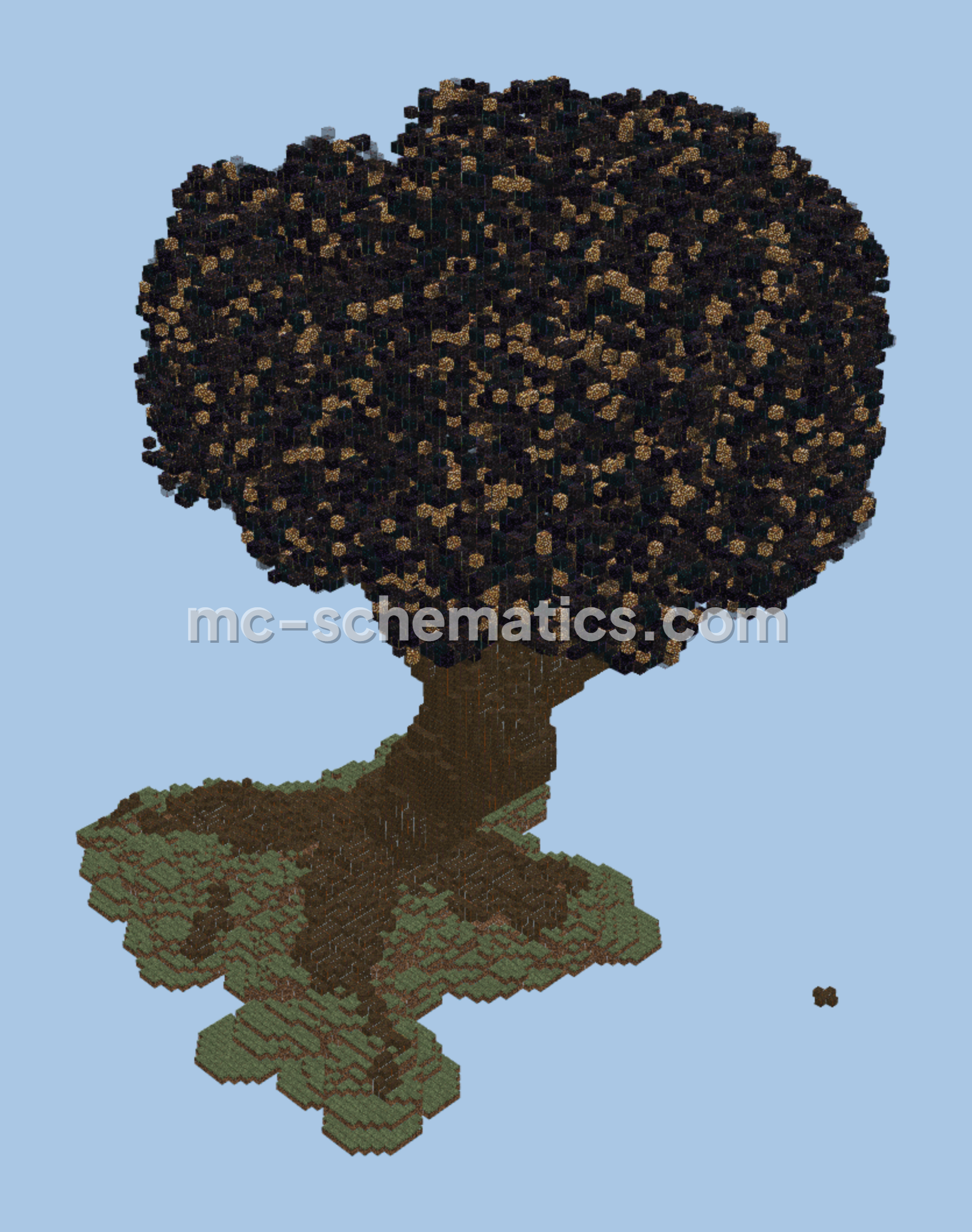 Dark Tree Structure Minecraft schematic preview