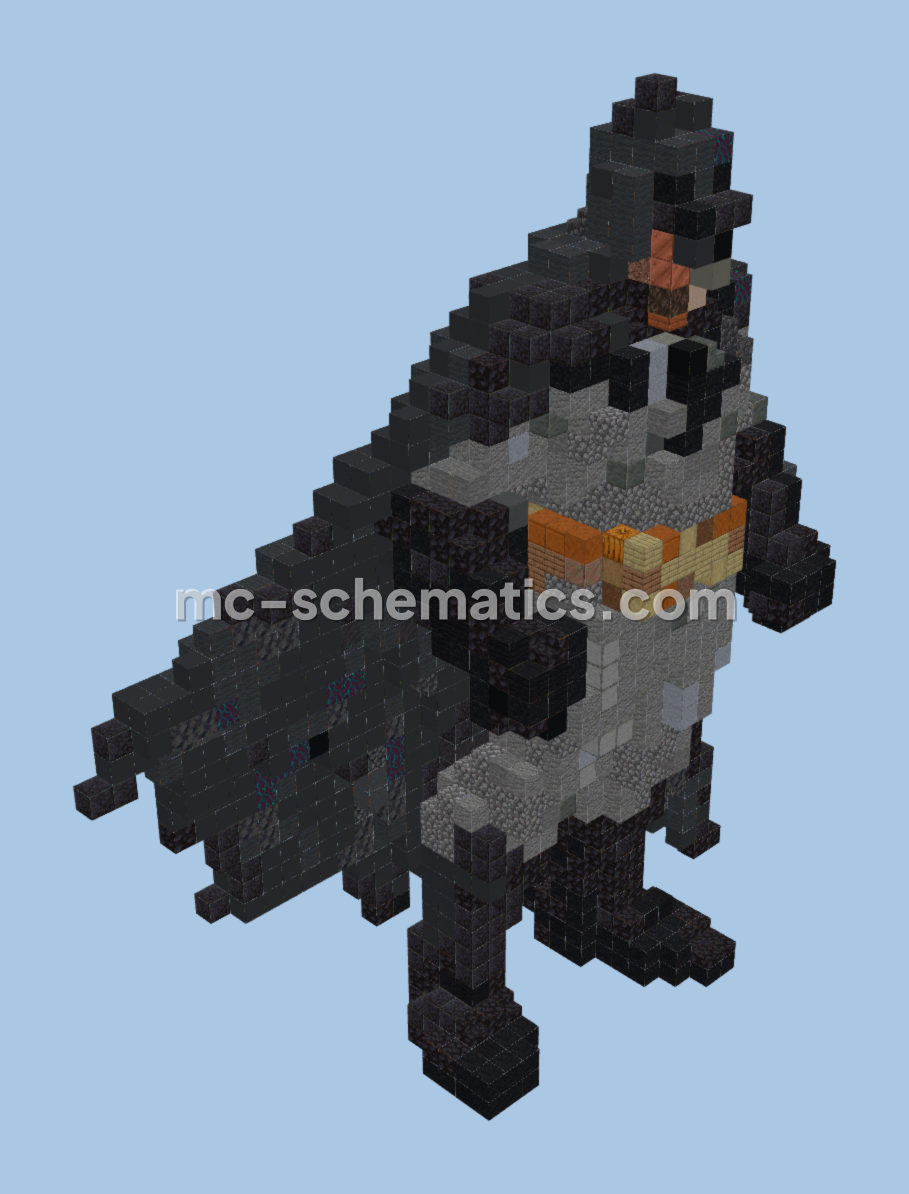 DC Comics Batman Statue Minecraft schematic preview