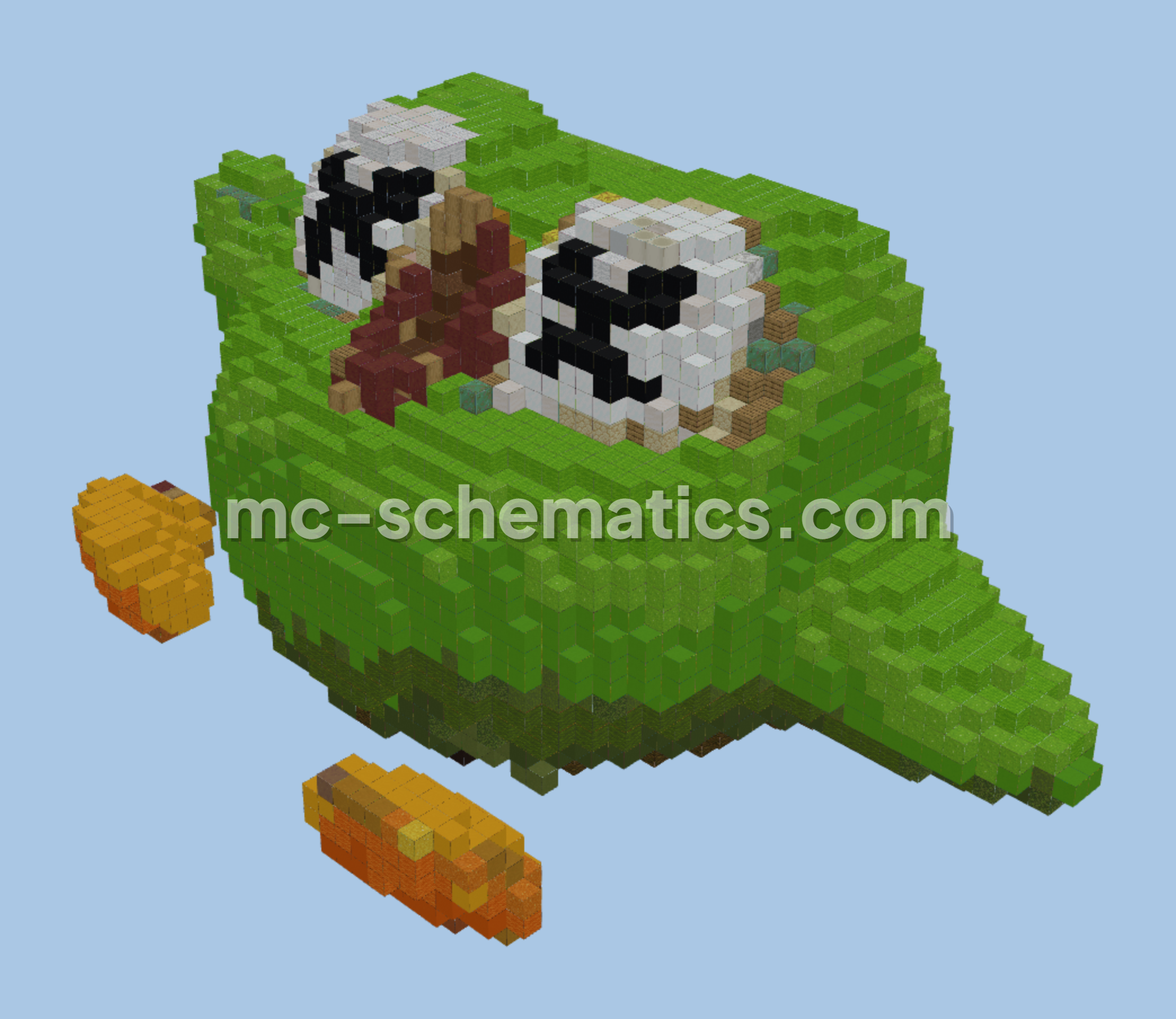 Dead Duolingo Tower Statue Minecraft schematic preview