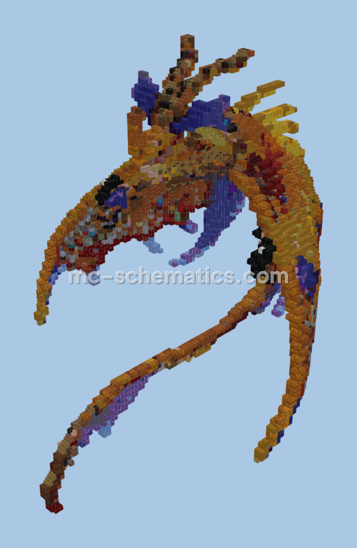 Death Song Dragon Build Minecraft schematic preview