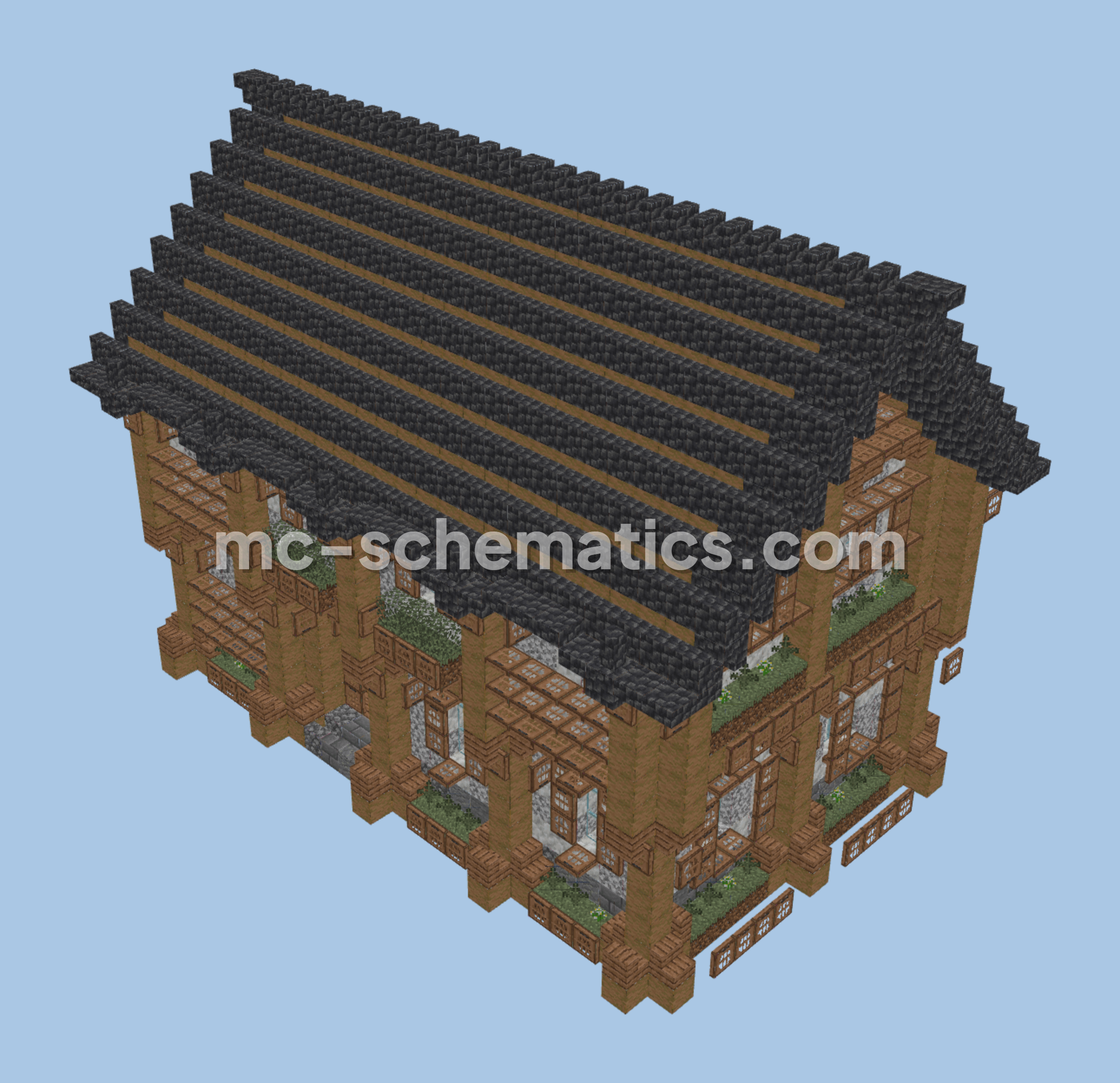 Decorated Medieval Survival Home Build Minecraft schematic