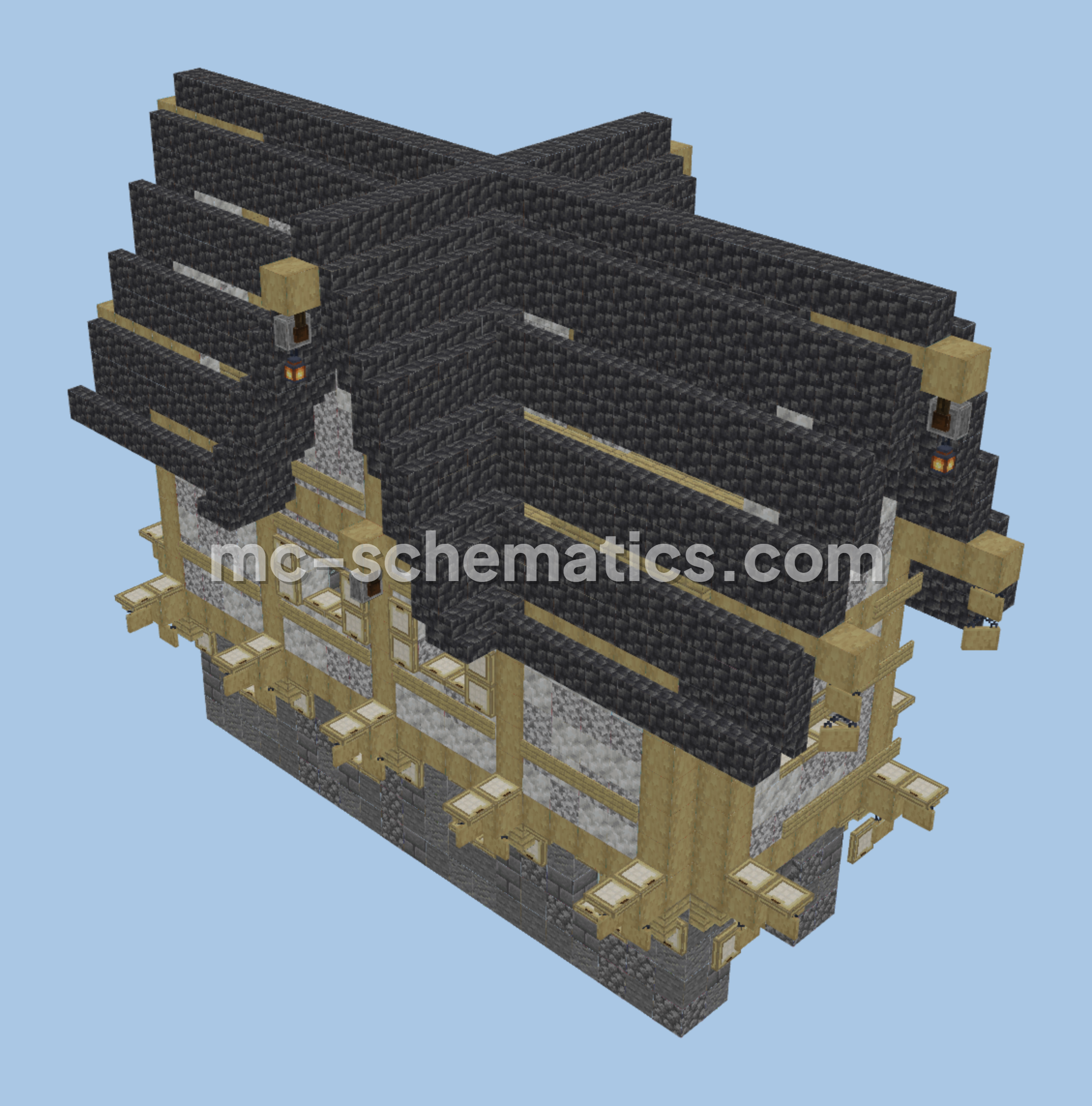 Decorated Survival Medieval Home Minecraft Schematic Minecraft schematic preview