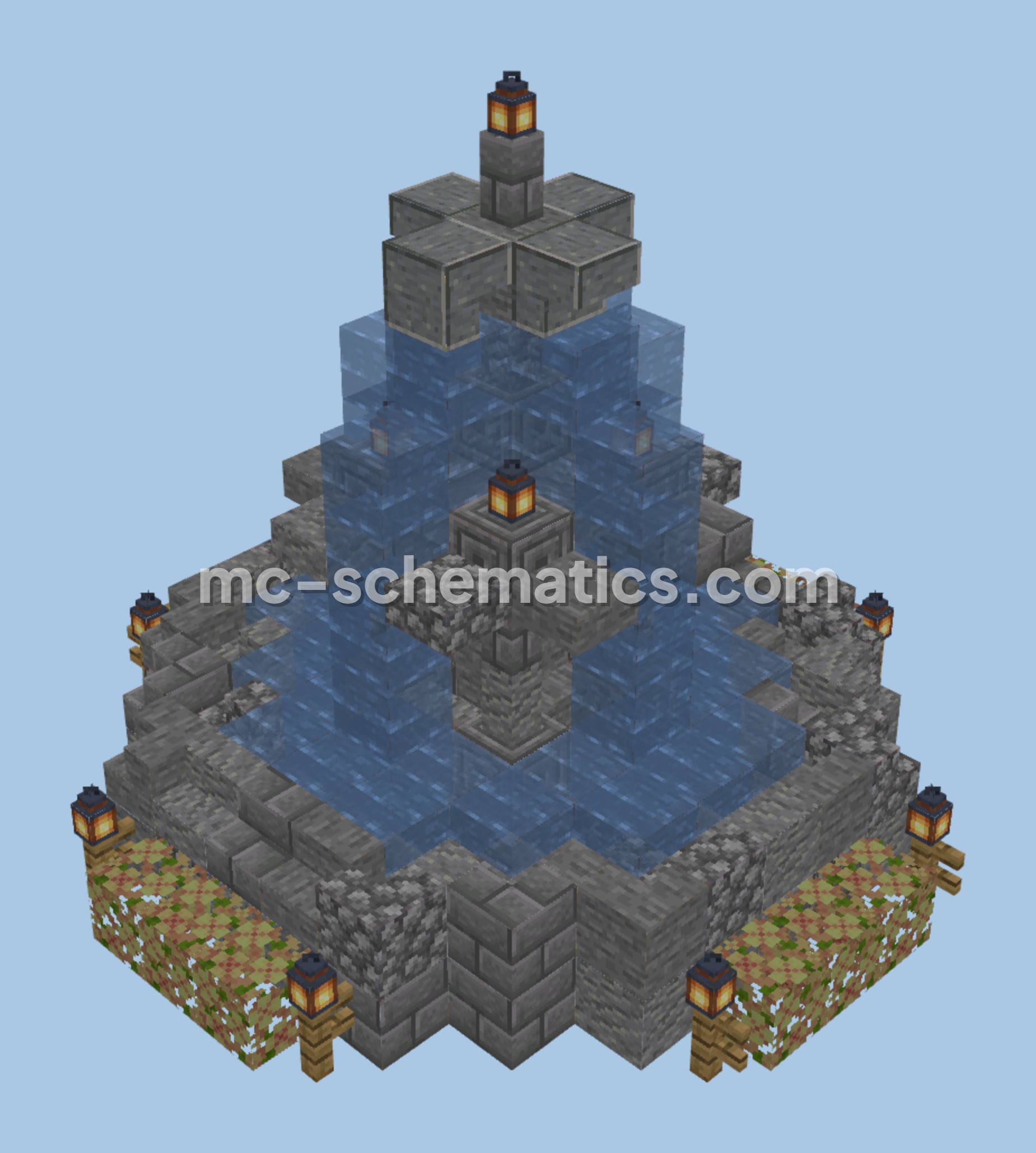 Elegant Decorative Fountain Minecraft schematic