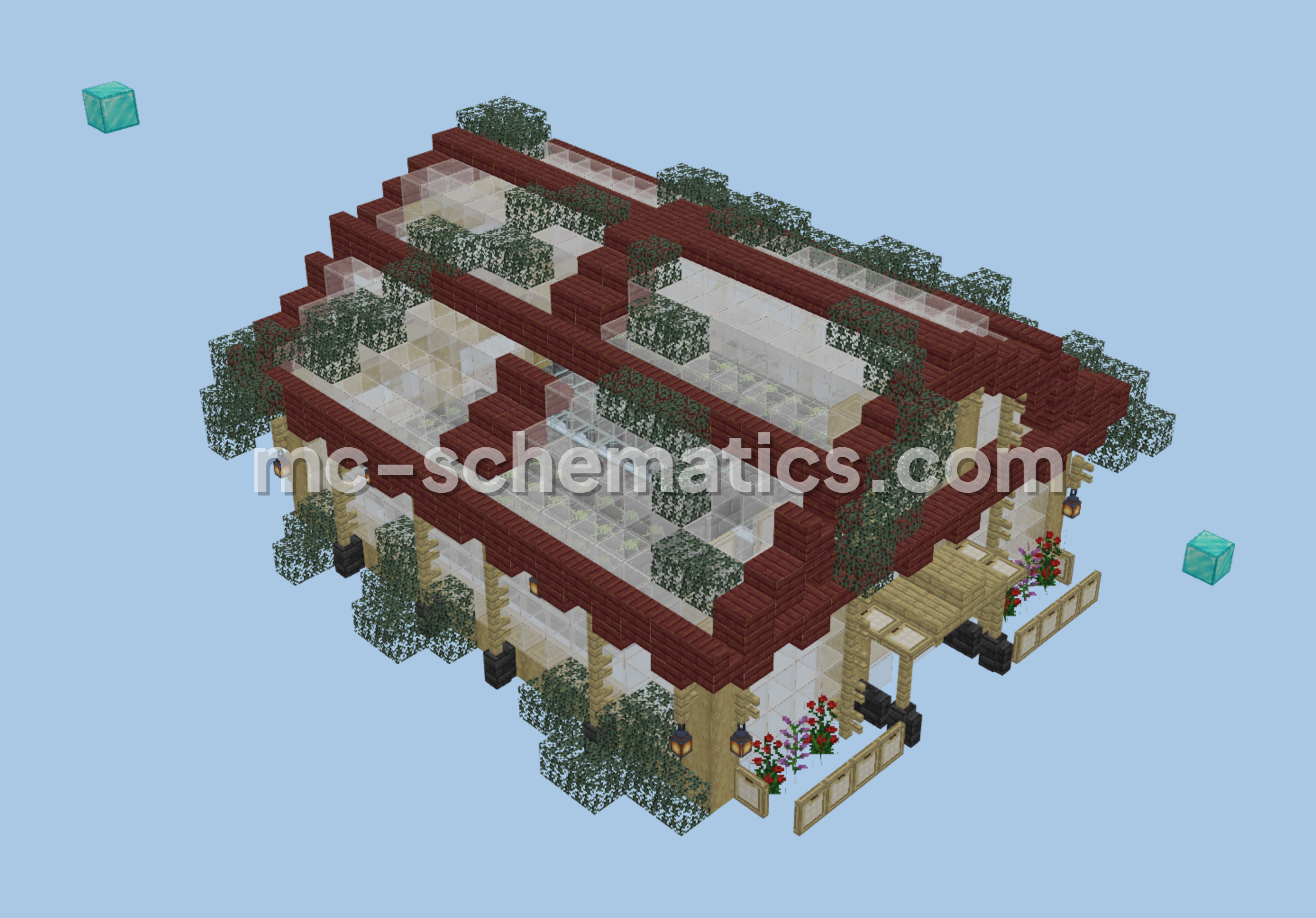 Decorative Honey and Bee Farm Build Minecraft schematic
