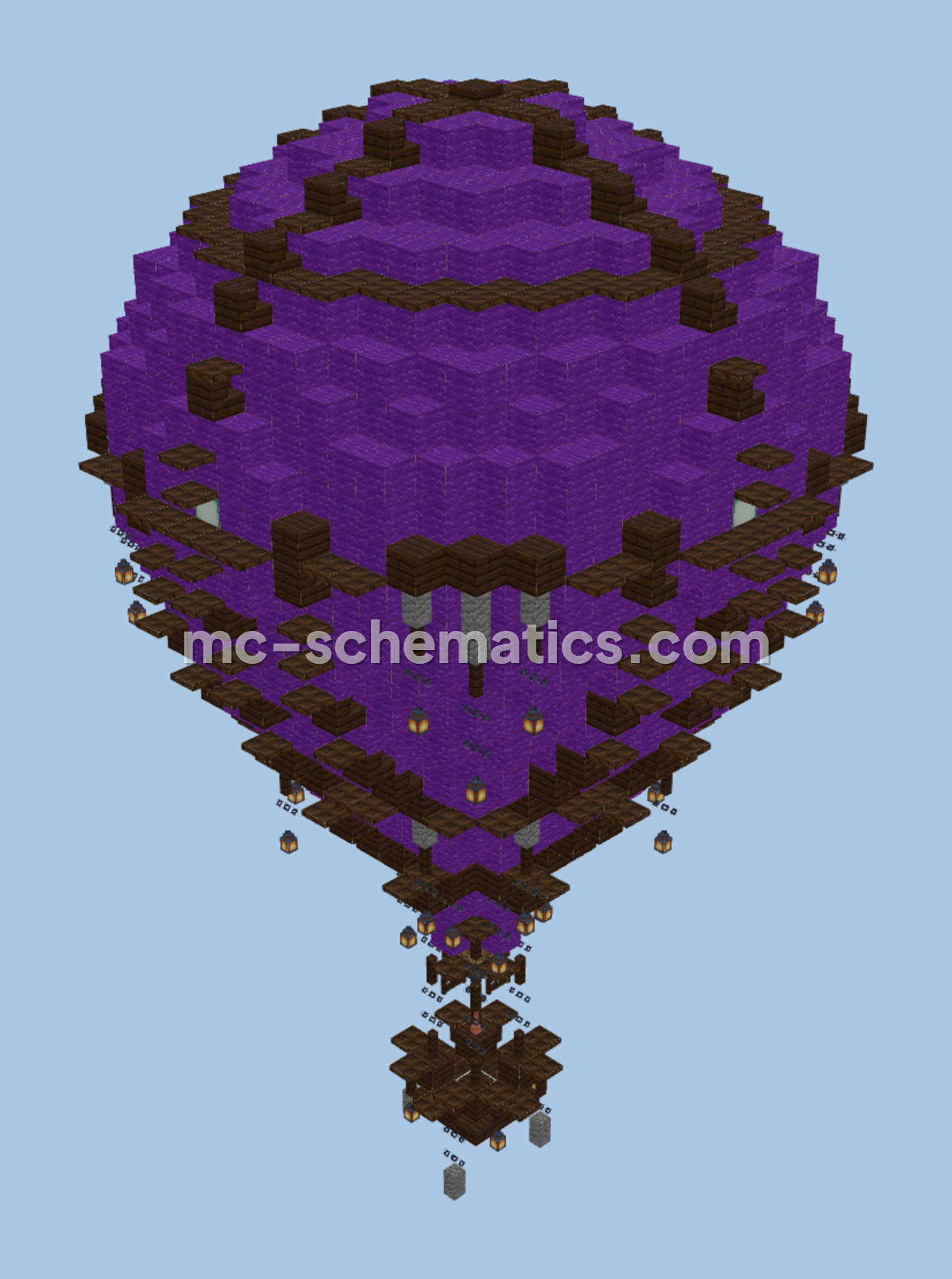 Decorative Hot Air Balloon Minecraft schematic preview