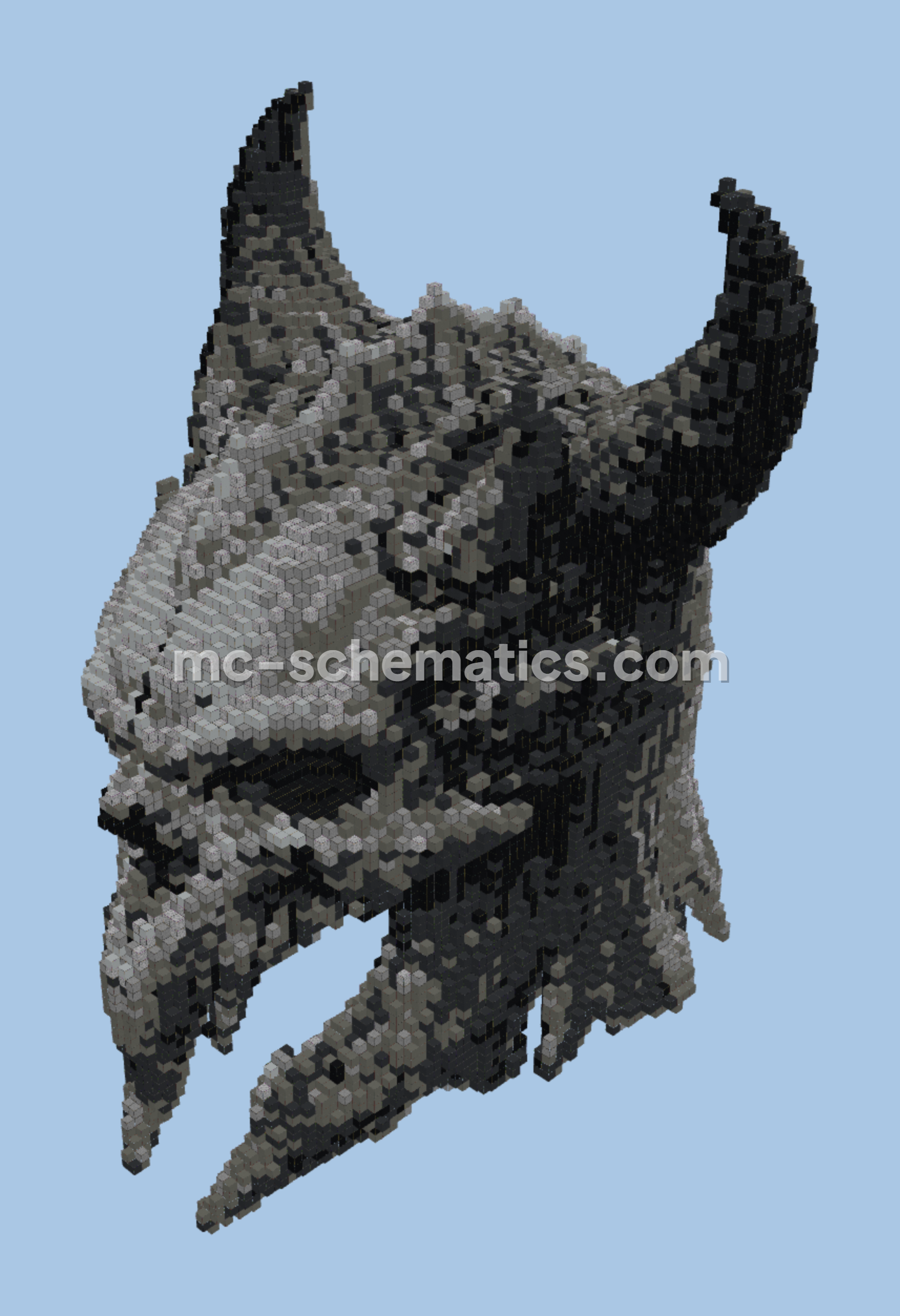 Demon King Skull Structure Minecraft schematic preview