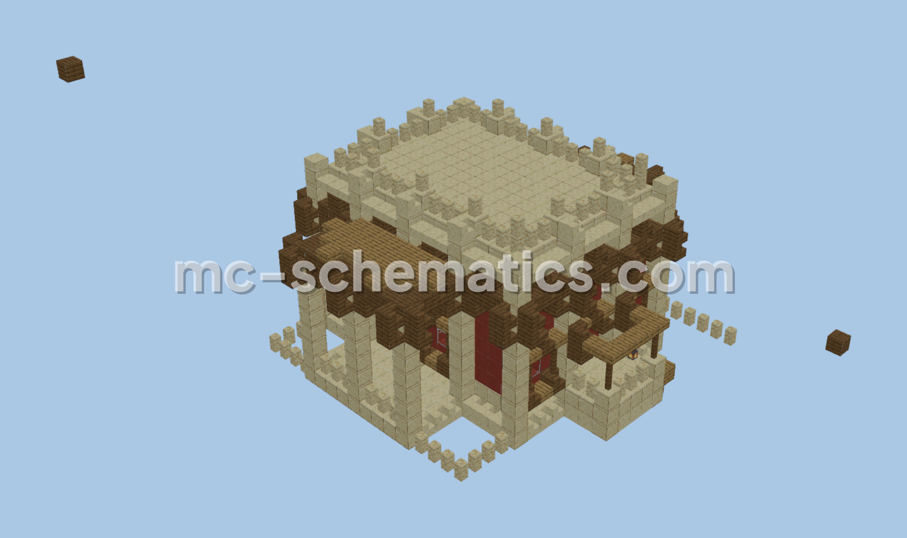 Desert Oasis Dwelling Minecraft schematic preview