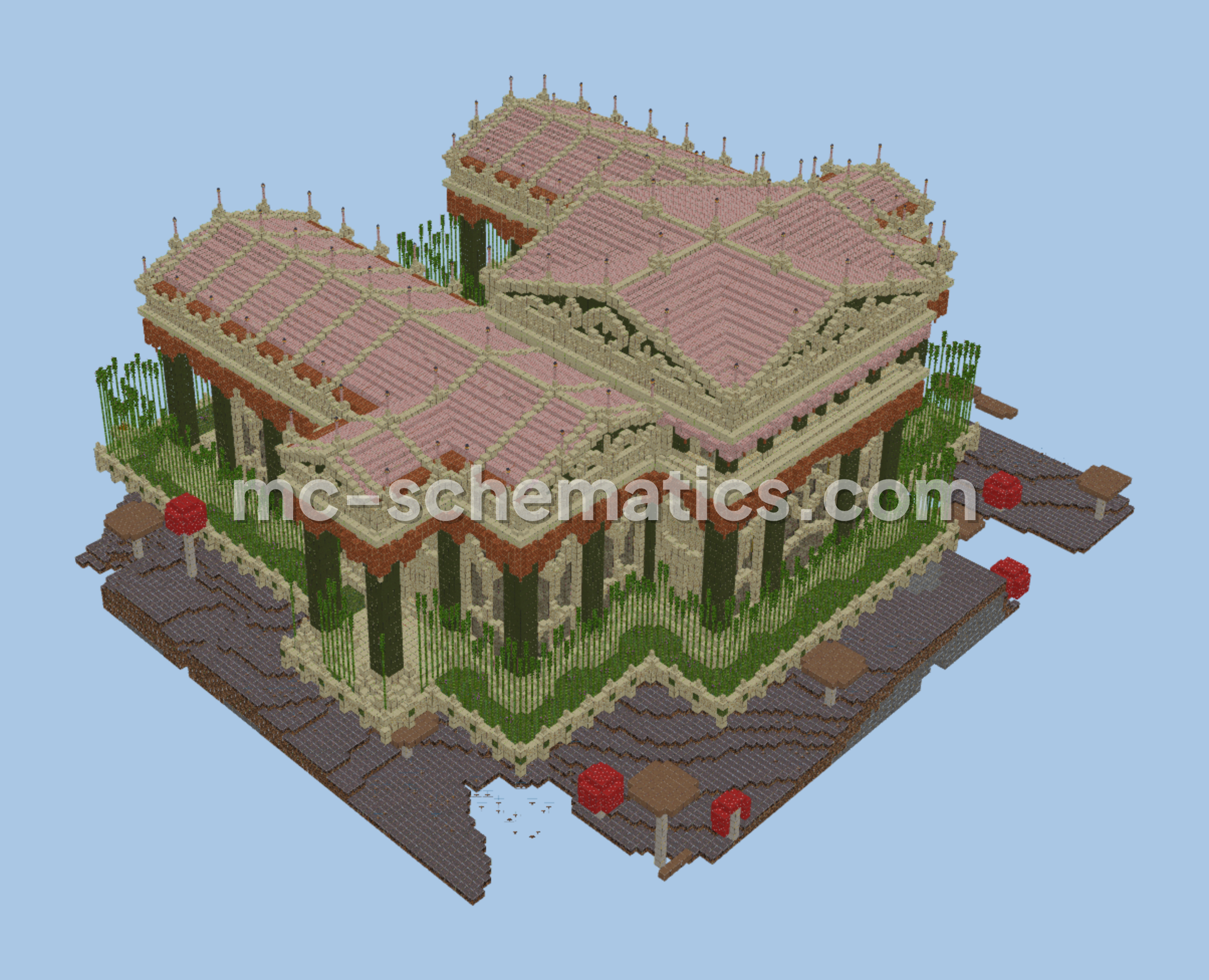 Desert Palace Base Minecraft schematic