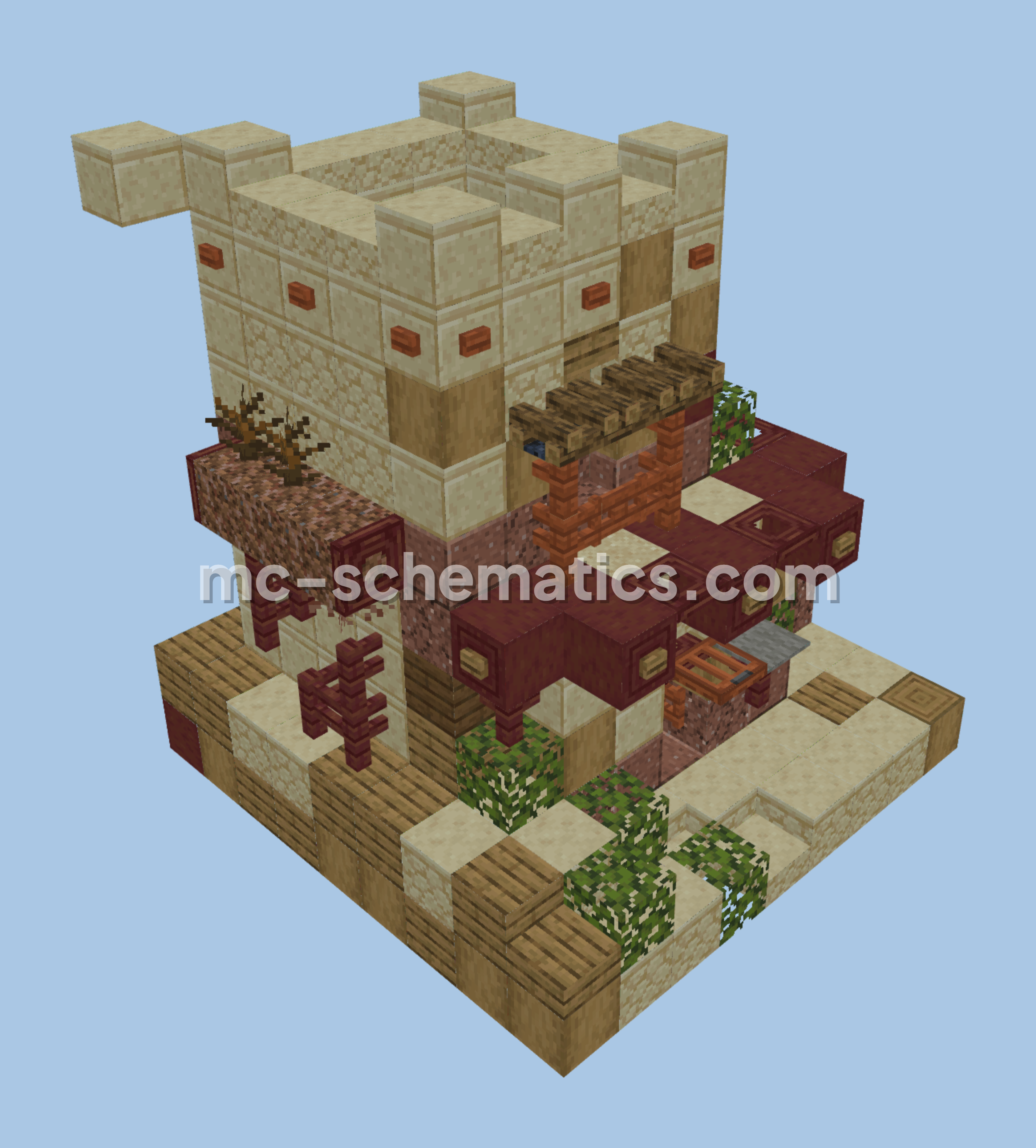 Desert Starter Schematic Build Minecraft schematic preview