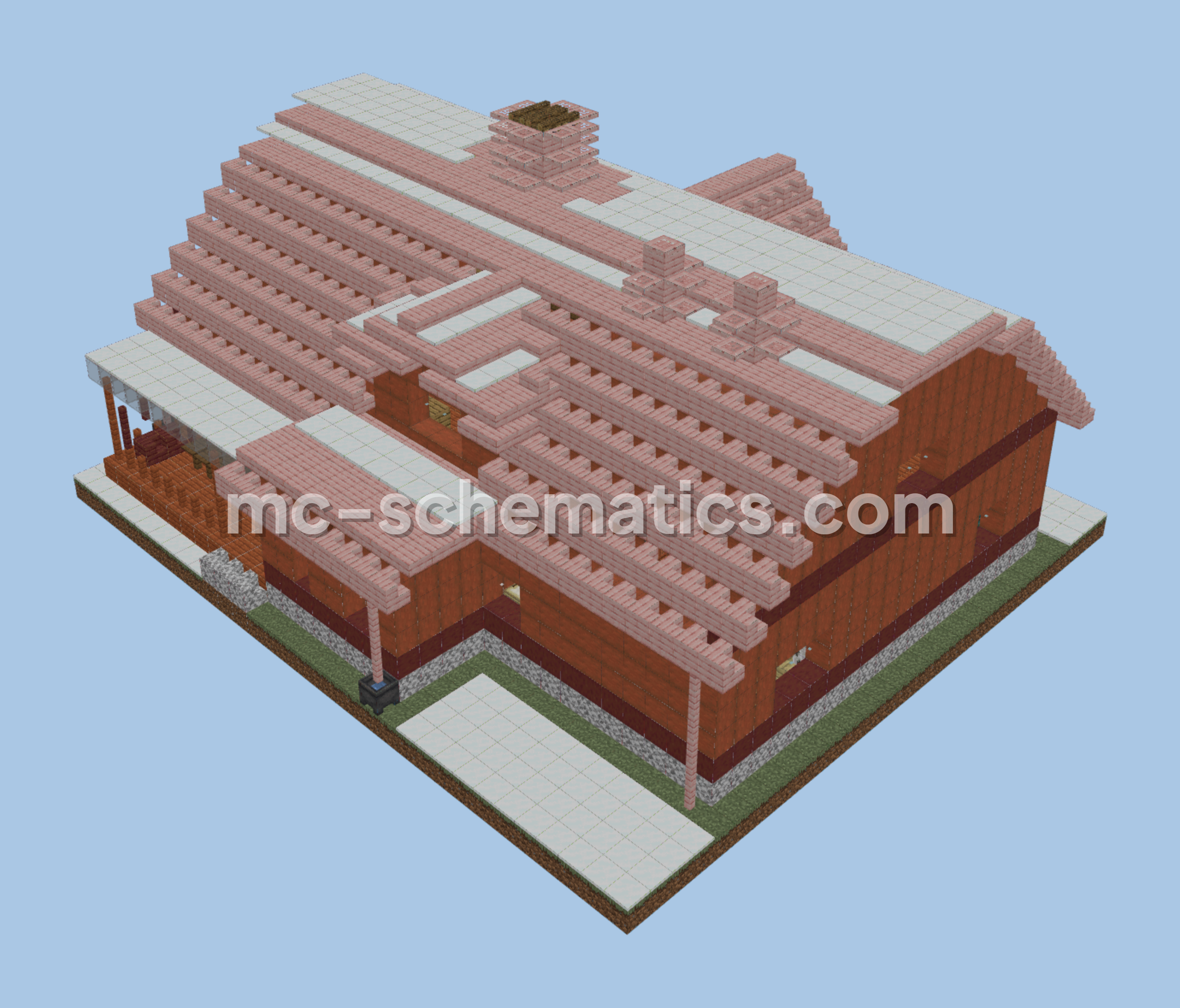 Detailed Cozy House Build Minecraft schematic preview