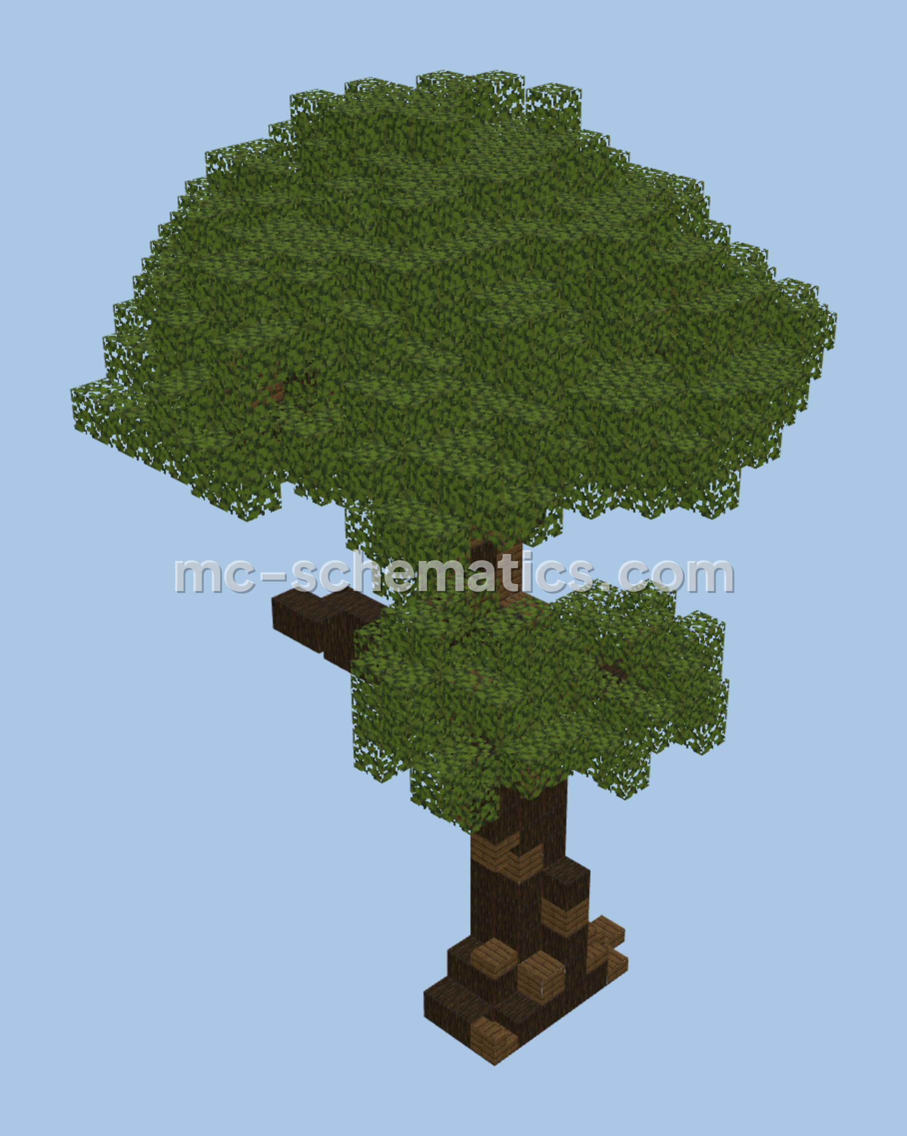 Detailed Large Custom Minecraft Tree Schematic Minecraft schematic