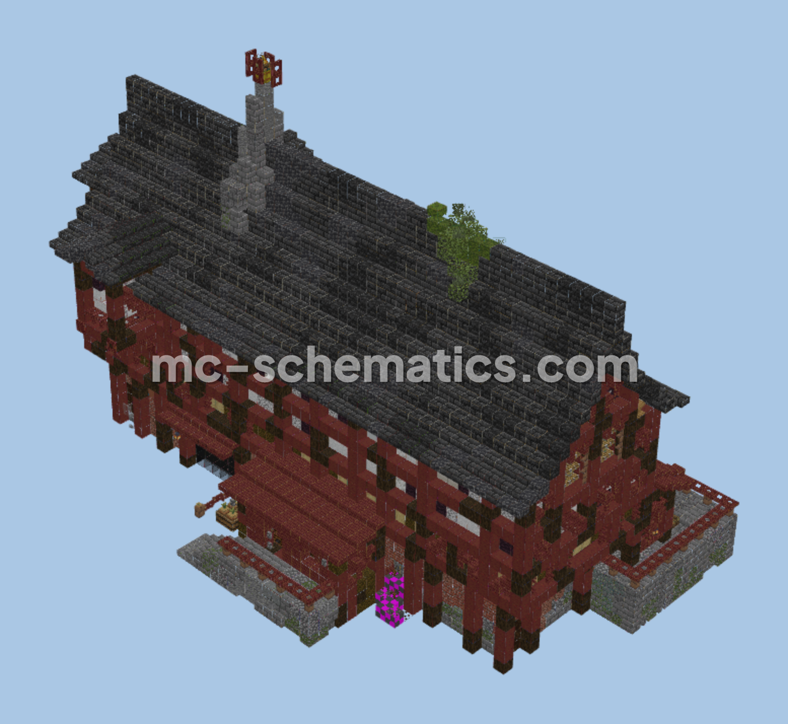 Detailed Medium Sized Medieval House Minecraft schematic preview