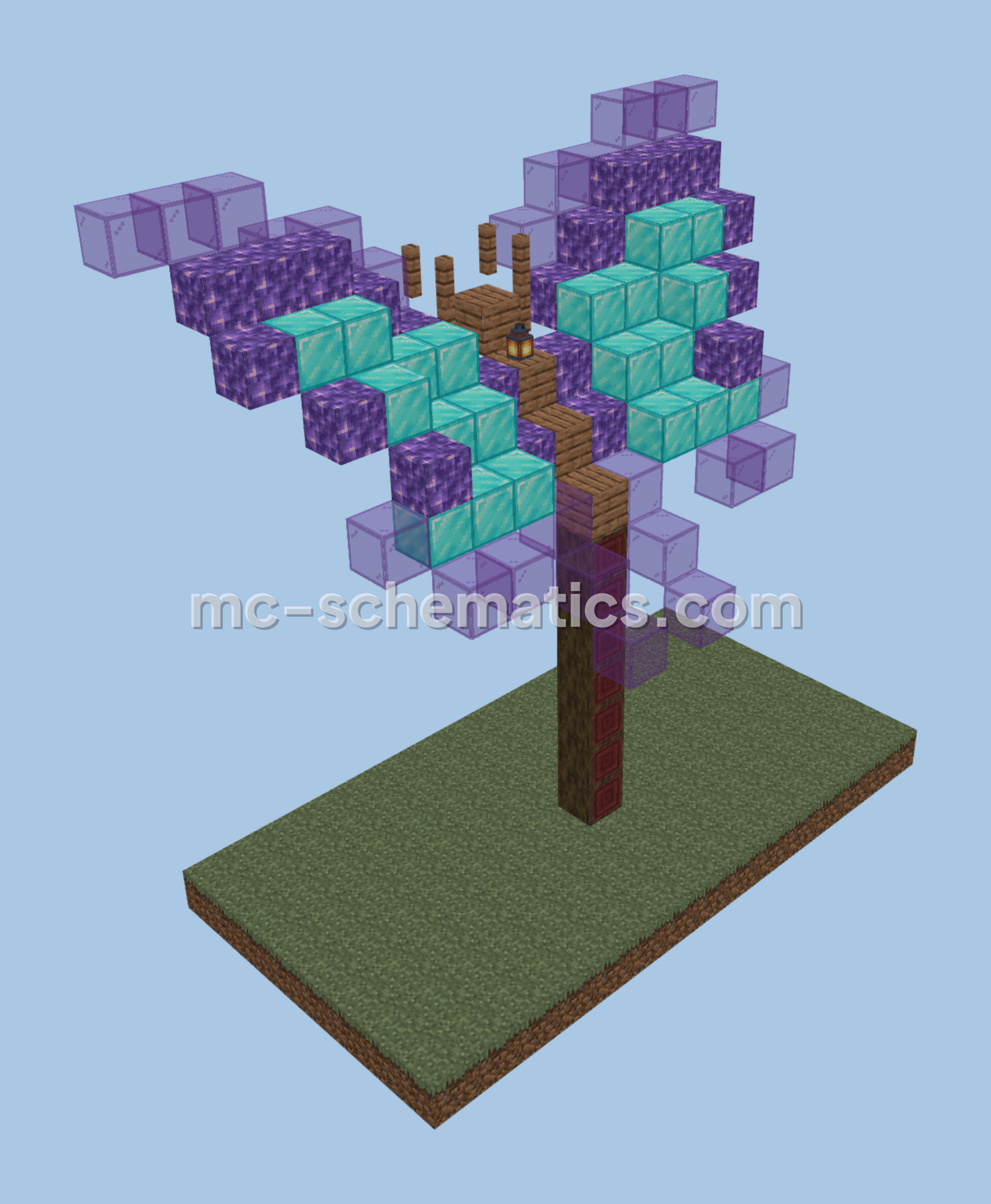 Diamond Butterfly Monument Minecraft schematic preview
