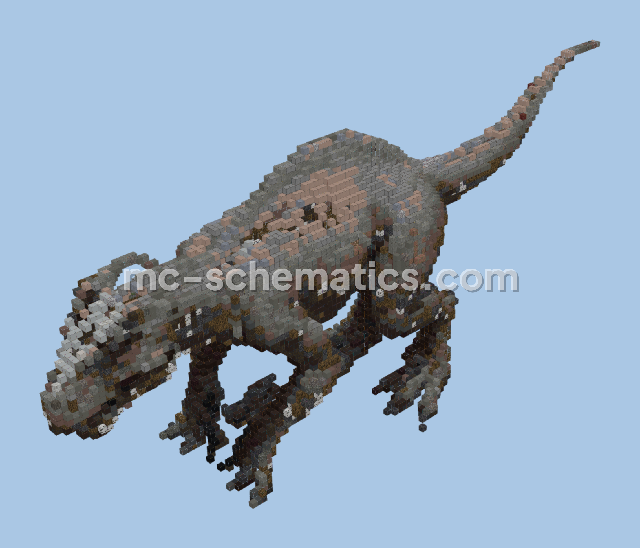 Dinosaur Statue Minecraft schematic preview