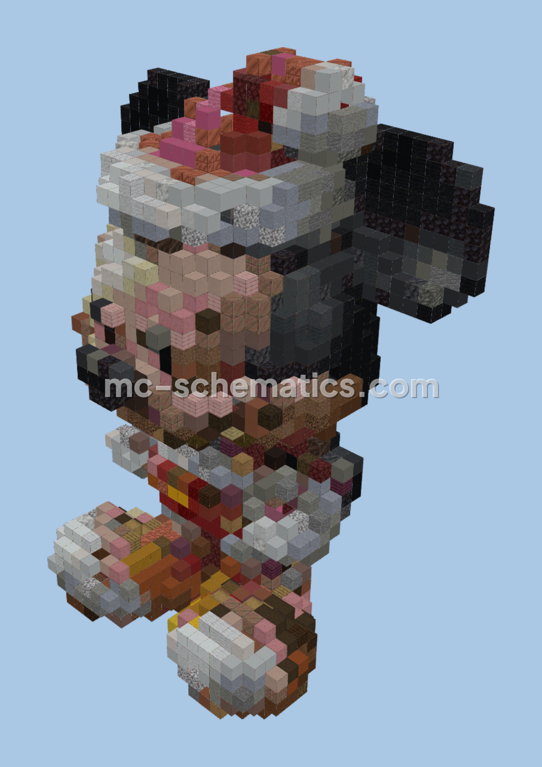 Disney Christmas Mickey Mouse Statue Minecraft schematic preview