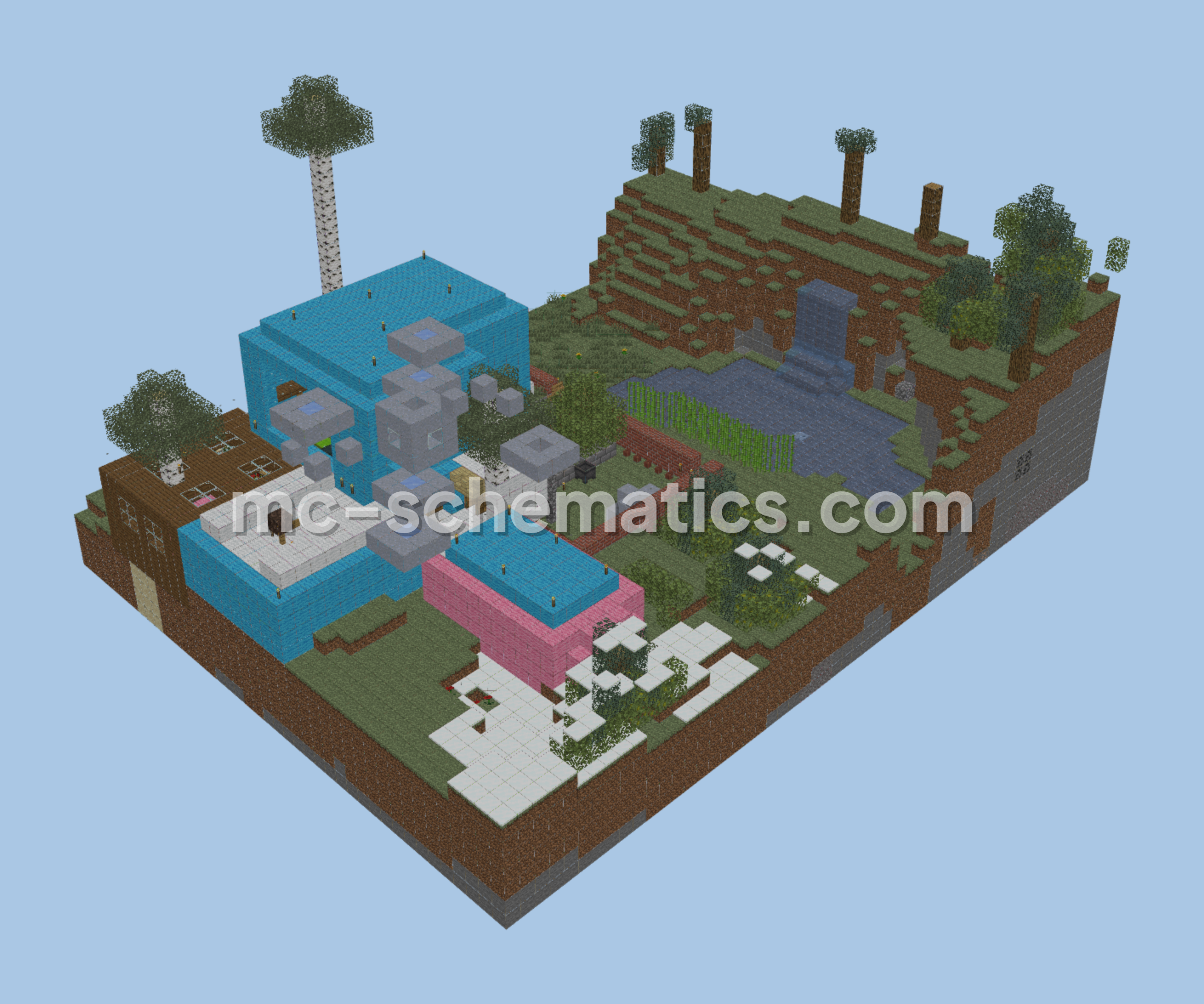 Dog House Design Minecraft schematic preview