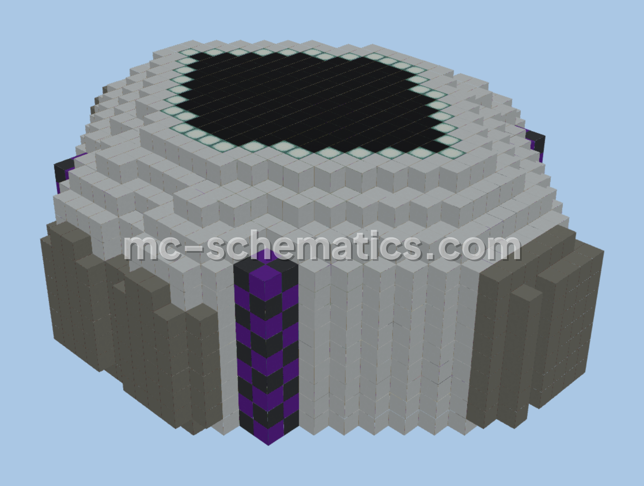 Donut SMP Gamble Base Schematic with Pearl Stasis Chambers Minecraft schematic