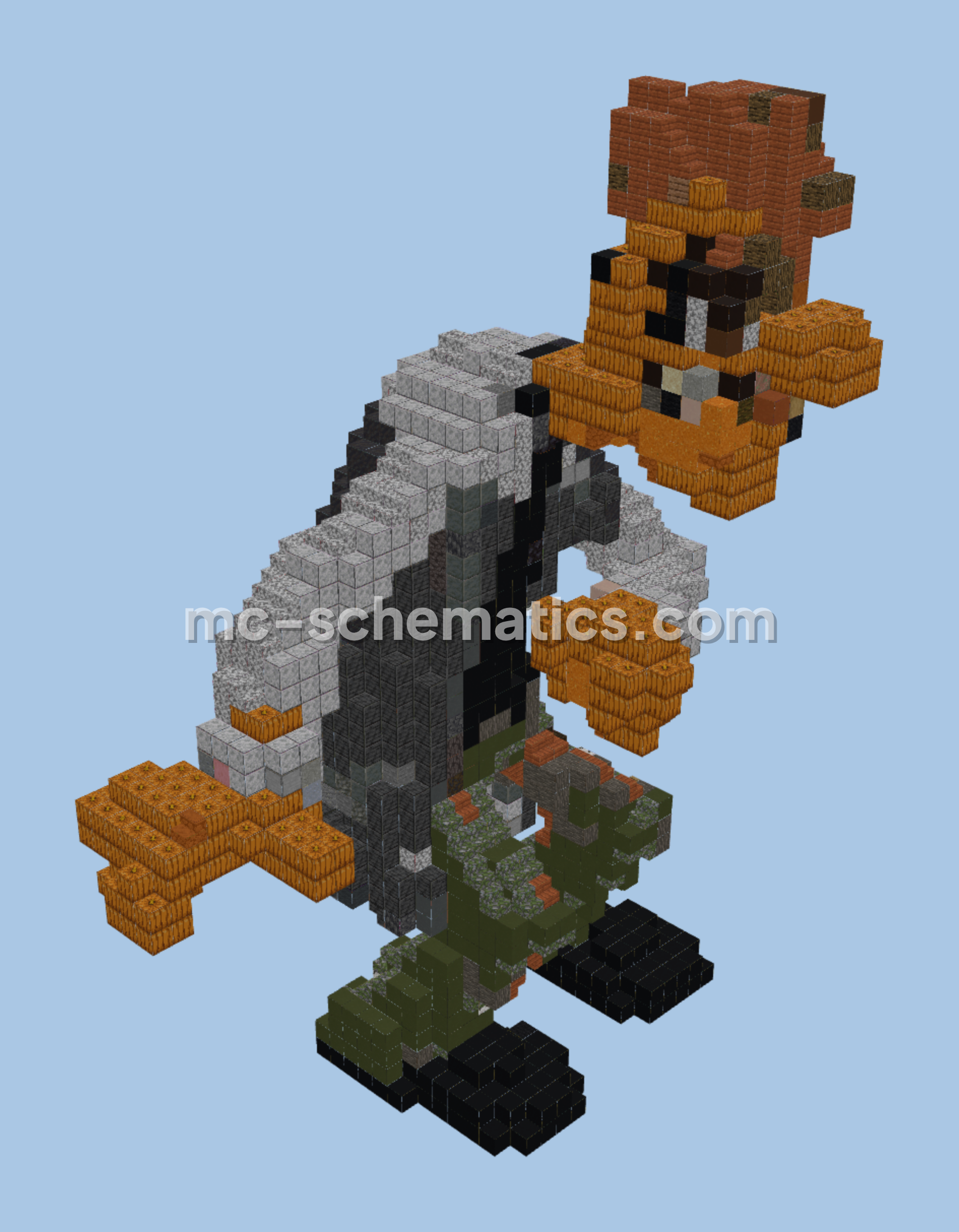 Dr Heinz Doofenshmirtz Phineas and Ferb Statue Minecraft schematic