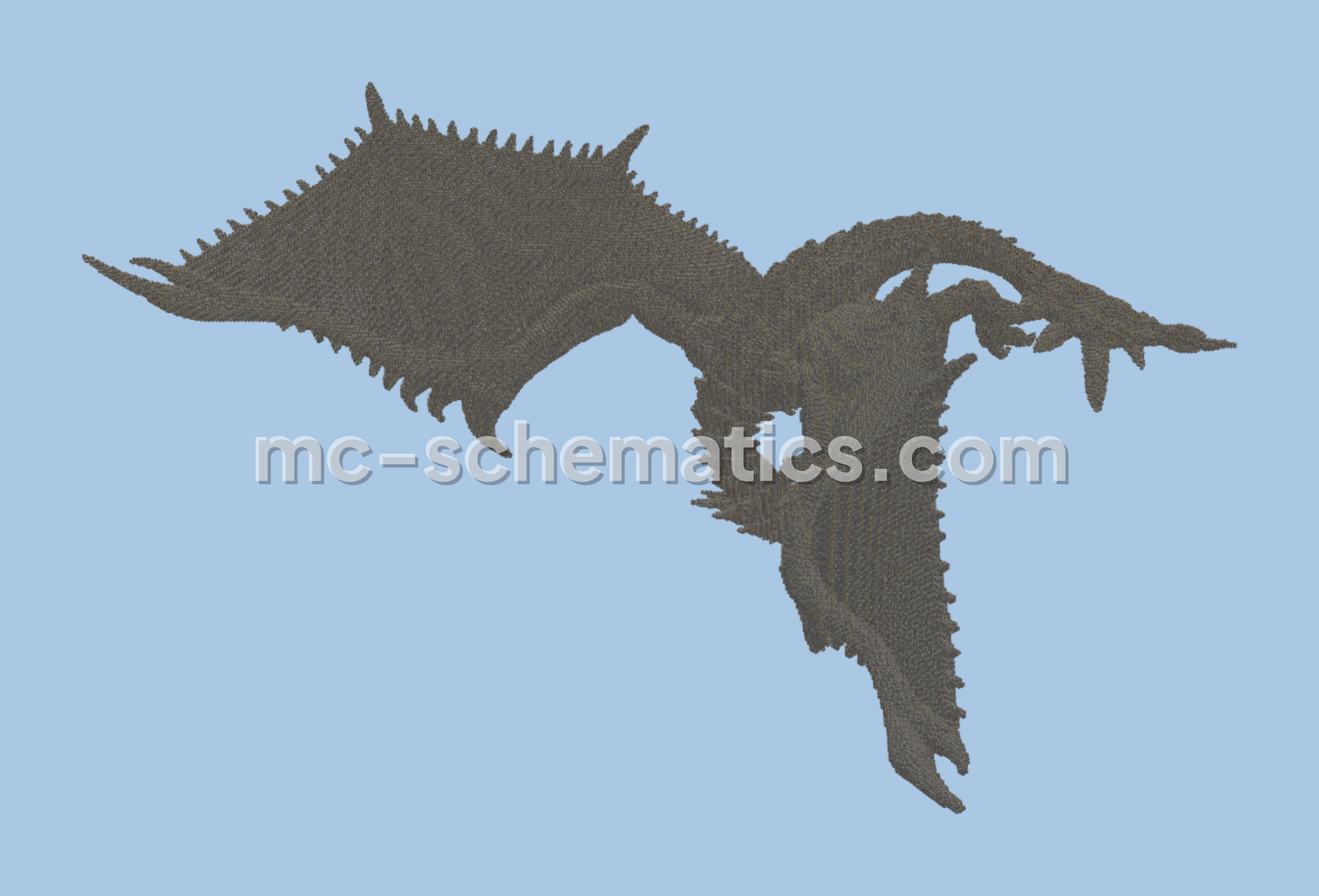 Dragon Below Statue Minecraft Build Minecraft schematic preview