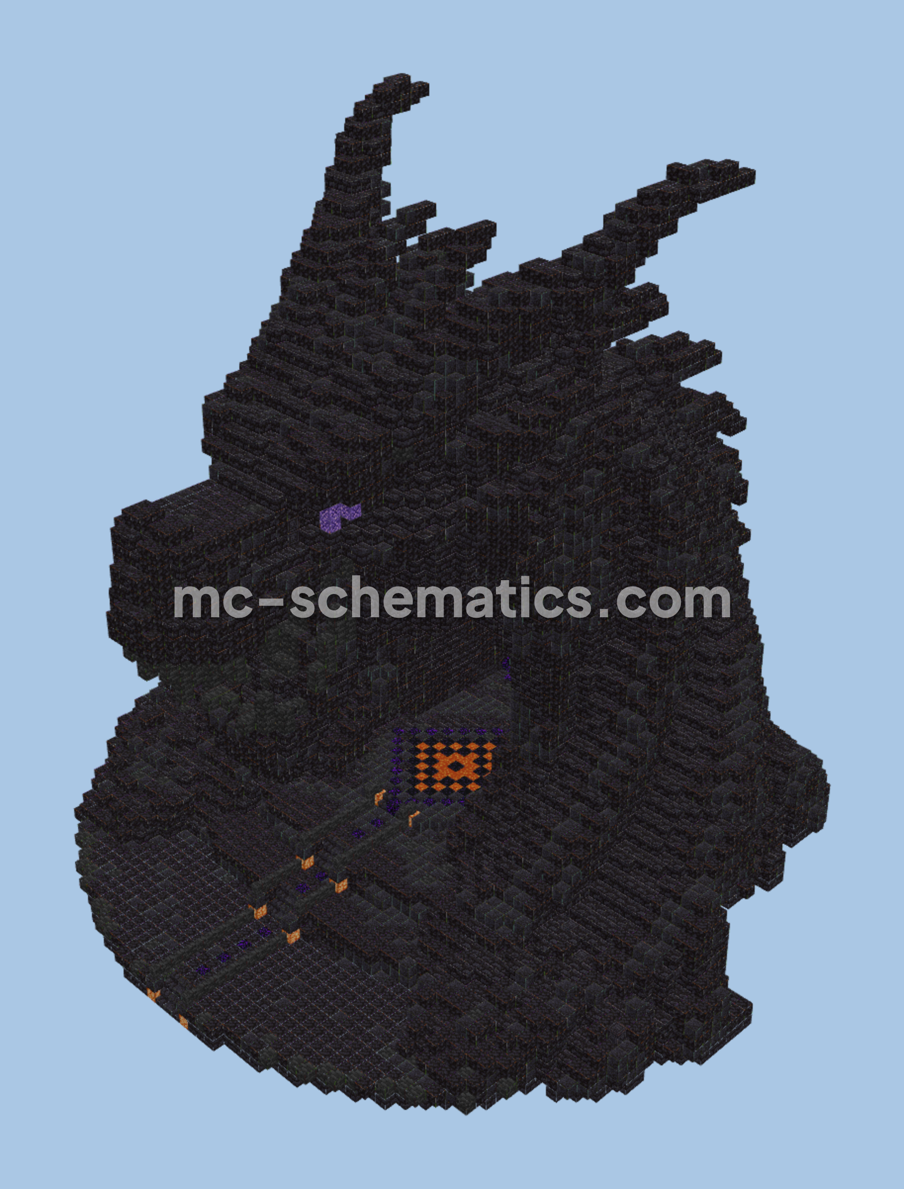 Dragon Head Nether Portal Statue Minecraft schematic