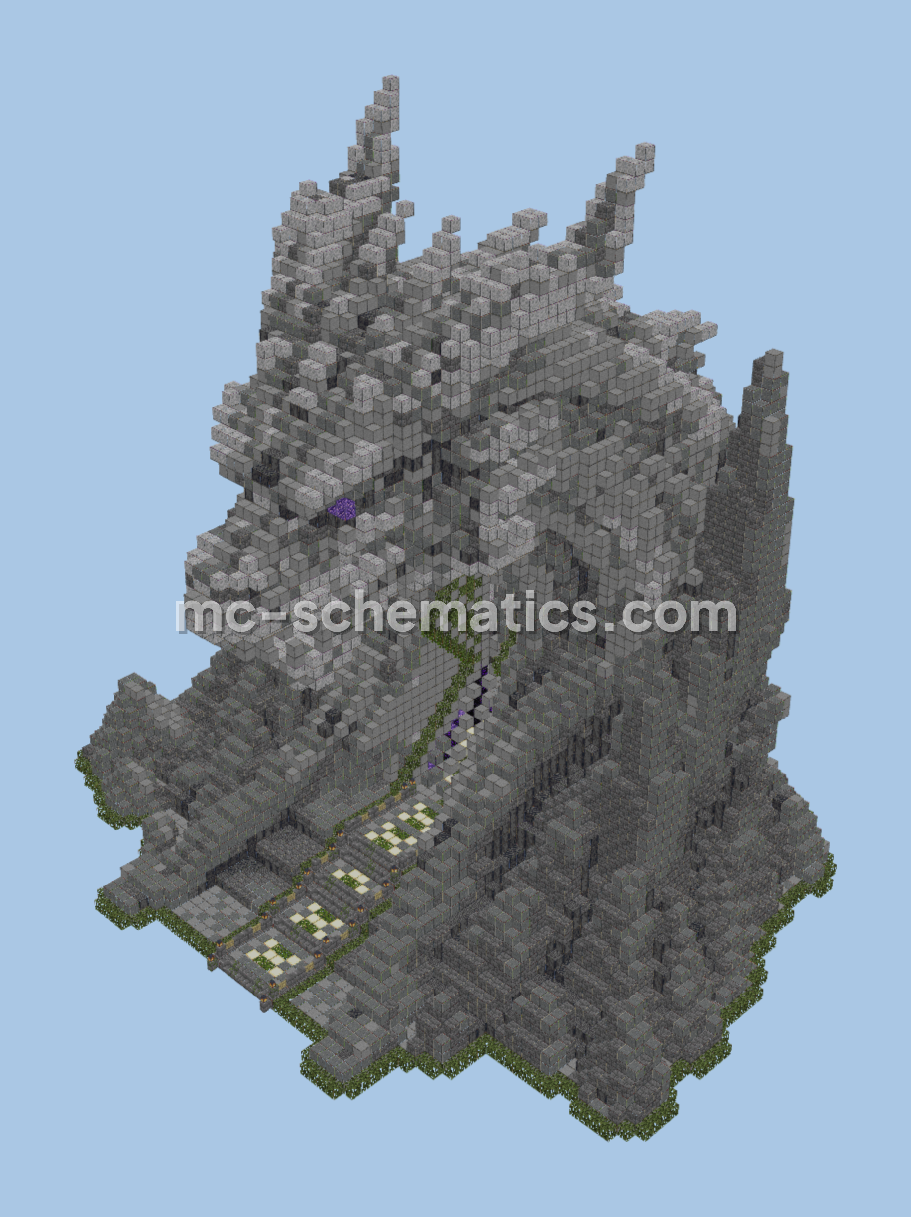 Dragon Nether Portal Statue Minecraft schematic preview