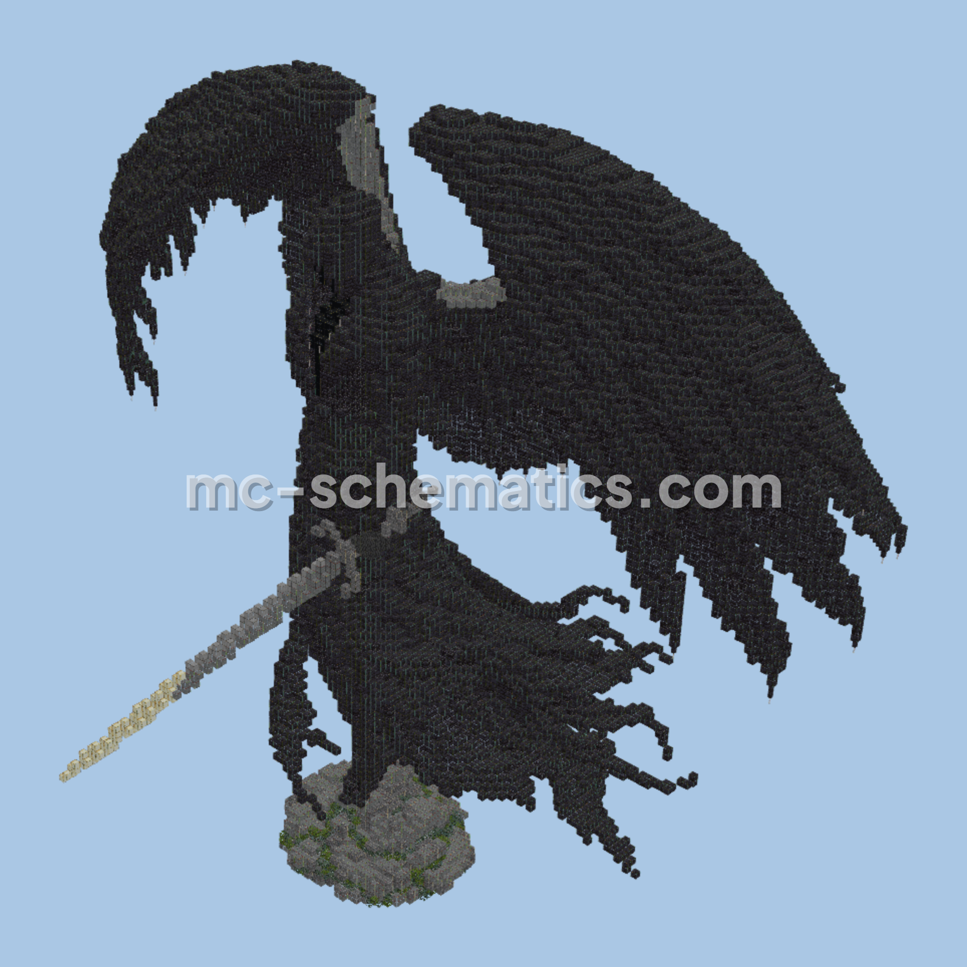Dragon Slayer Statue Minecraft schematic preview