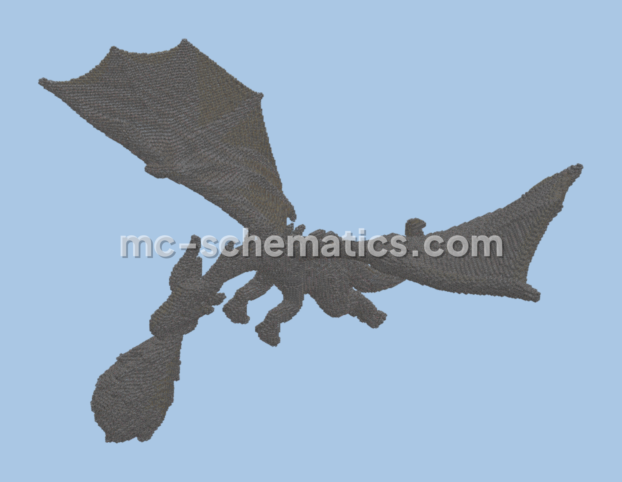 Dragon Voo Statue Minecraft Build Minecraft schematic preview