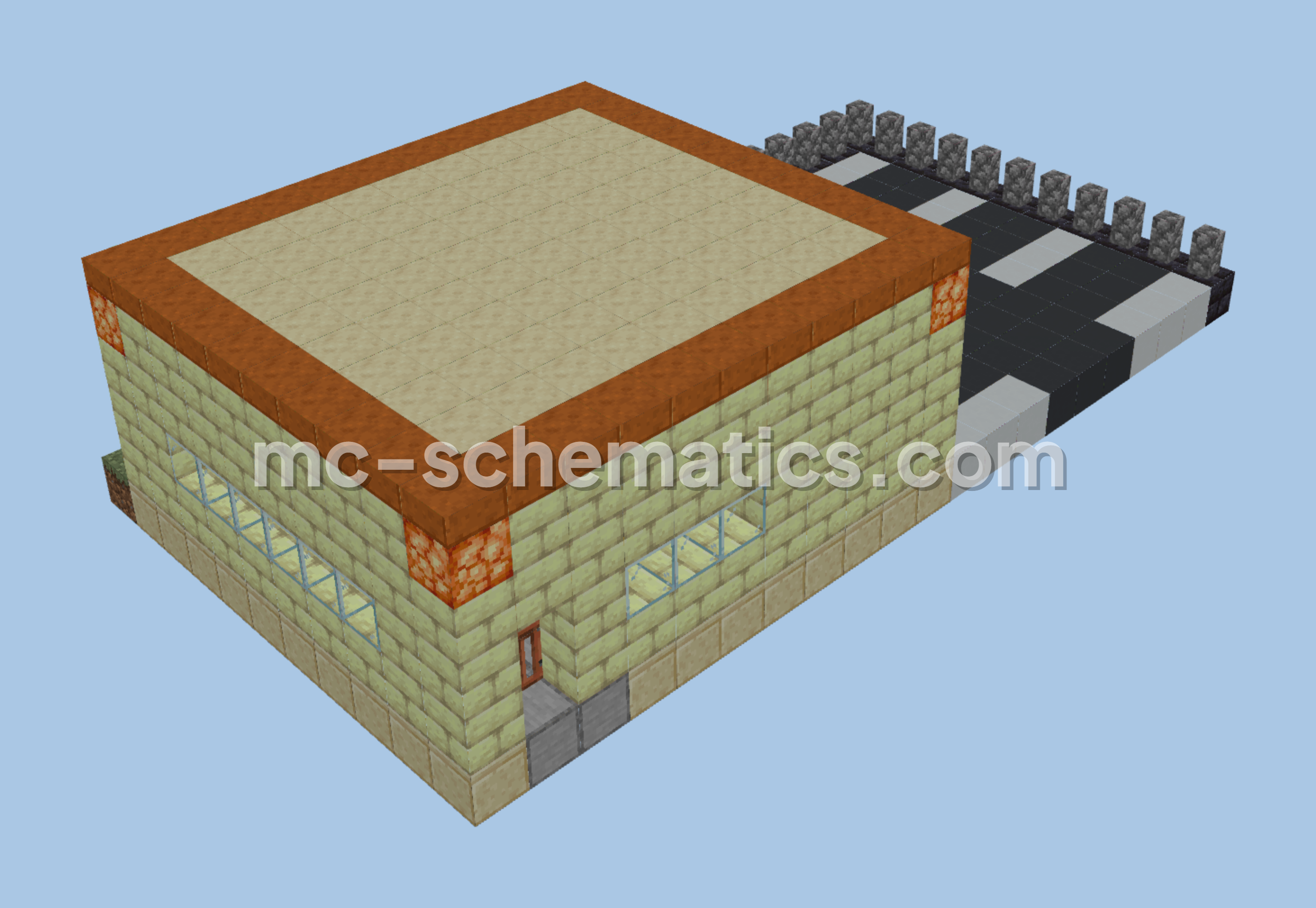 Dream Police Station Structure Minecraft schematic preview