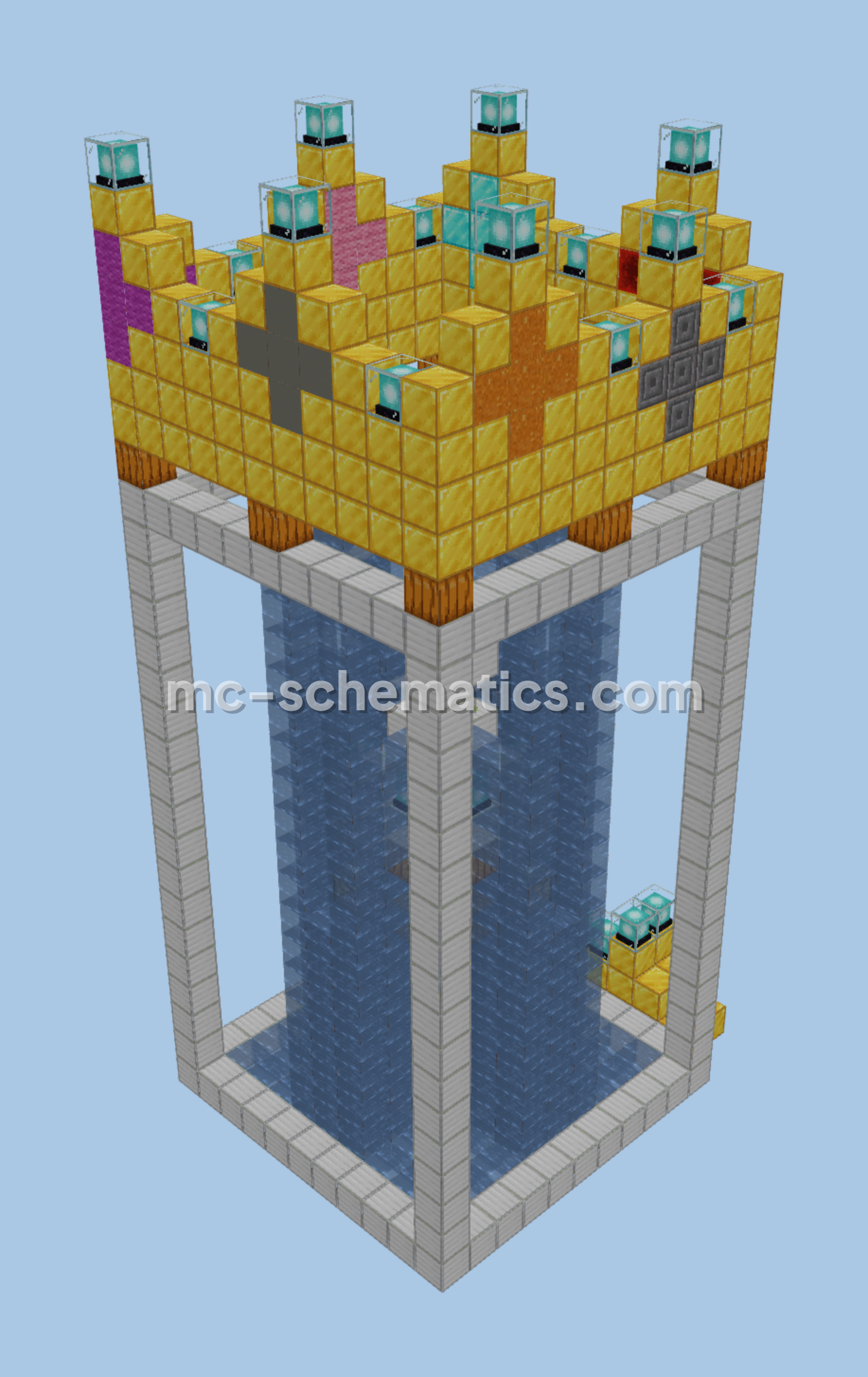 Dreamy Fountain Build Minecraft schematic preview