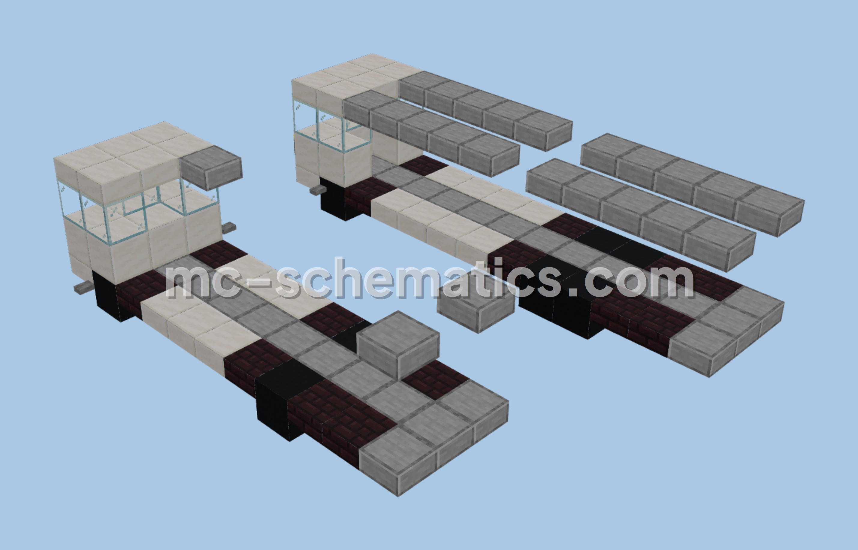 Dual Generator Trucks Minecraft schematic preview