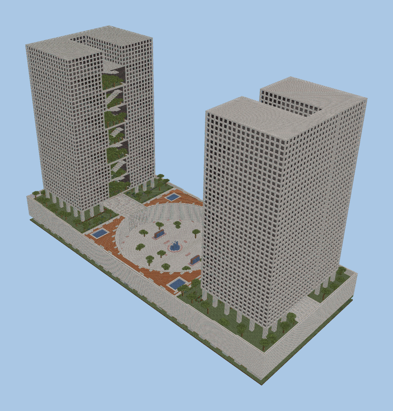 Dubell House Exterior Design Minecraft schematic preview