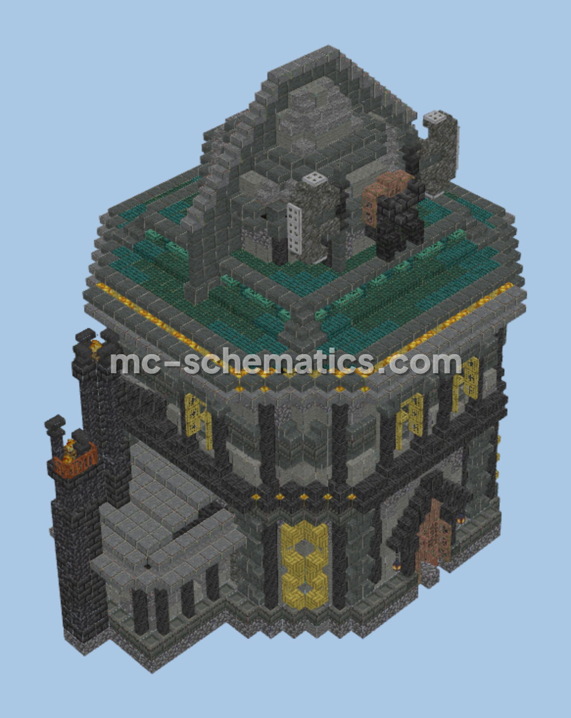 Dwarven Dwelling Structure Minecraft schematic preview