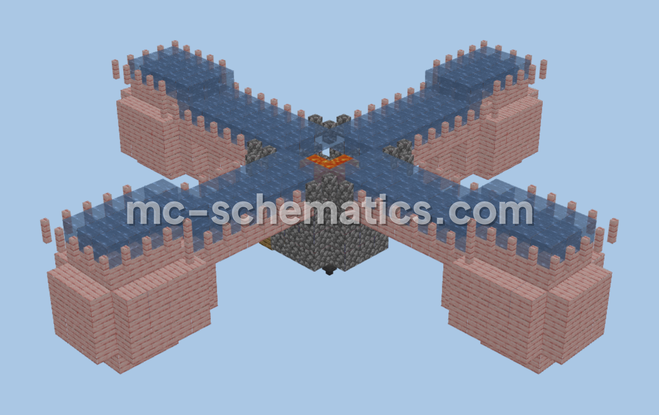 Early Game Iron Farm Structure Minecraft schematic preview
