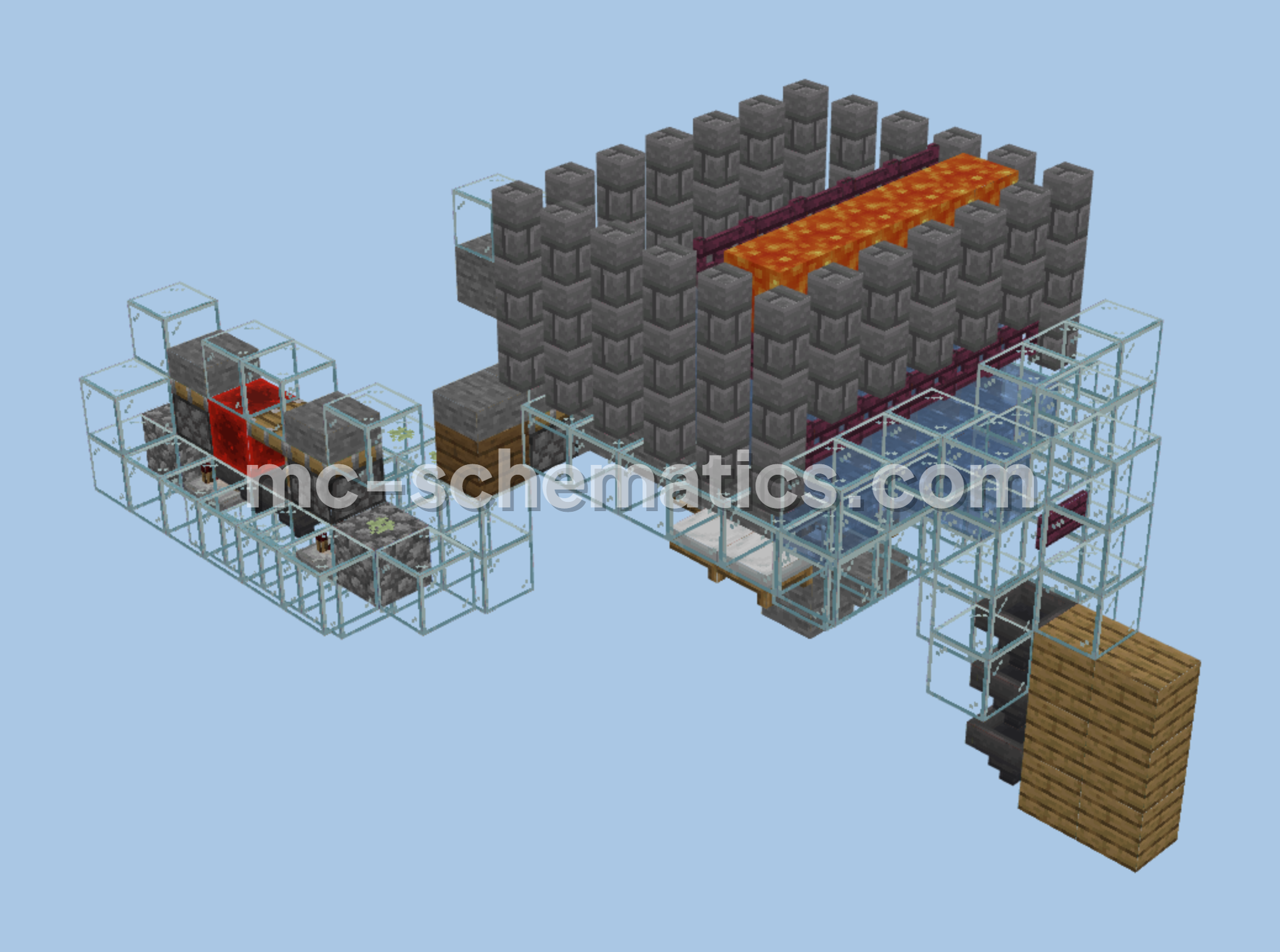 Early Game Iron Farm Minecraft schematic preview
