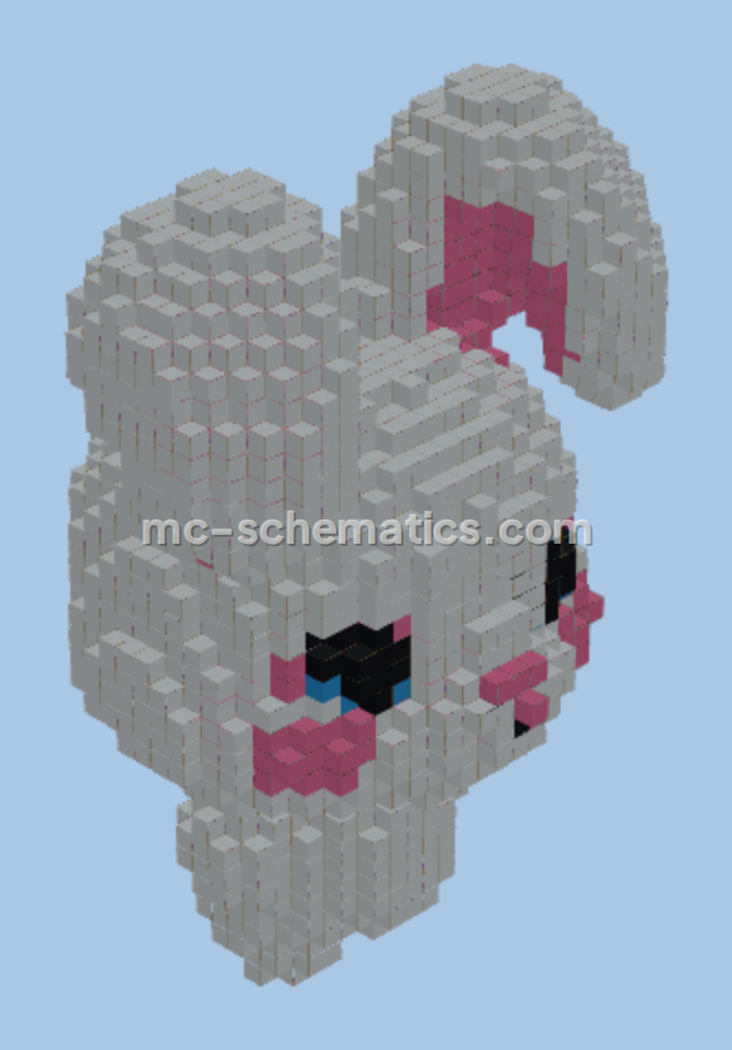 Easter Rabbit Statue Minecraft schematic preview