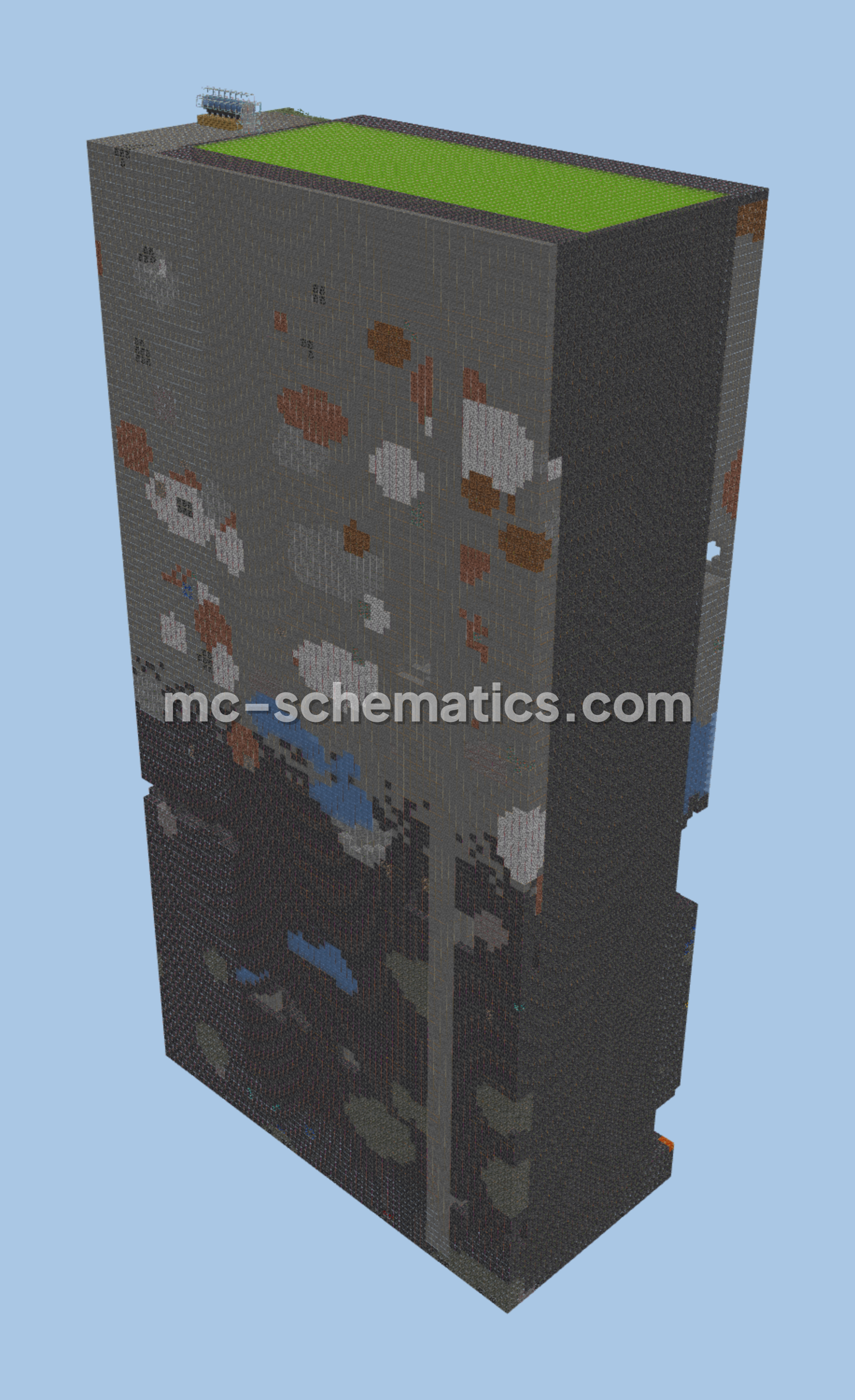 Easy 3-Chunk Slime Farm Minecraft schematic preview