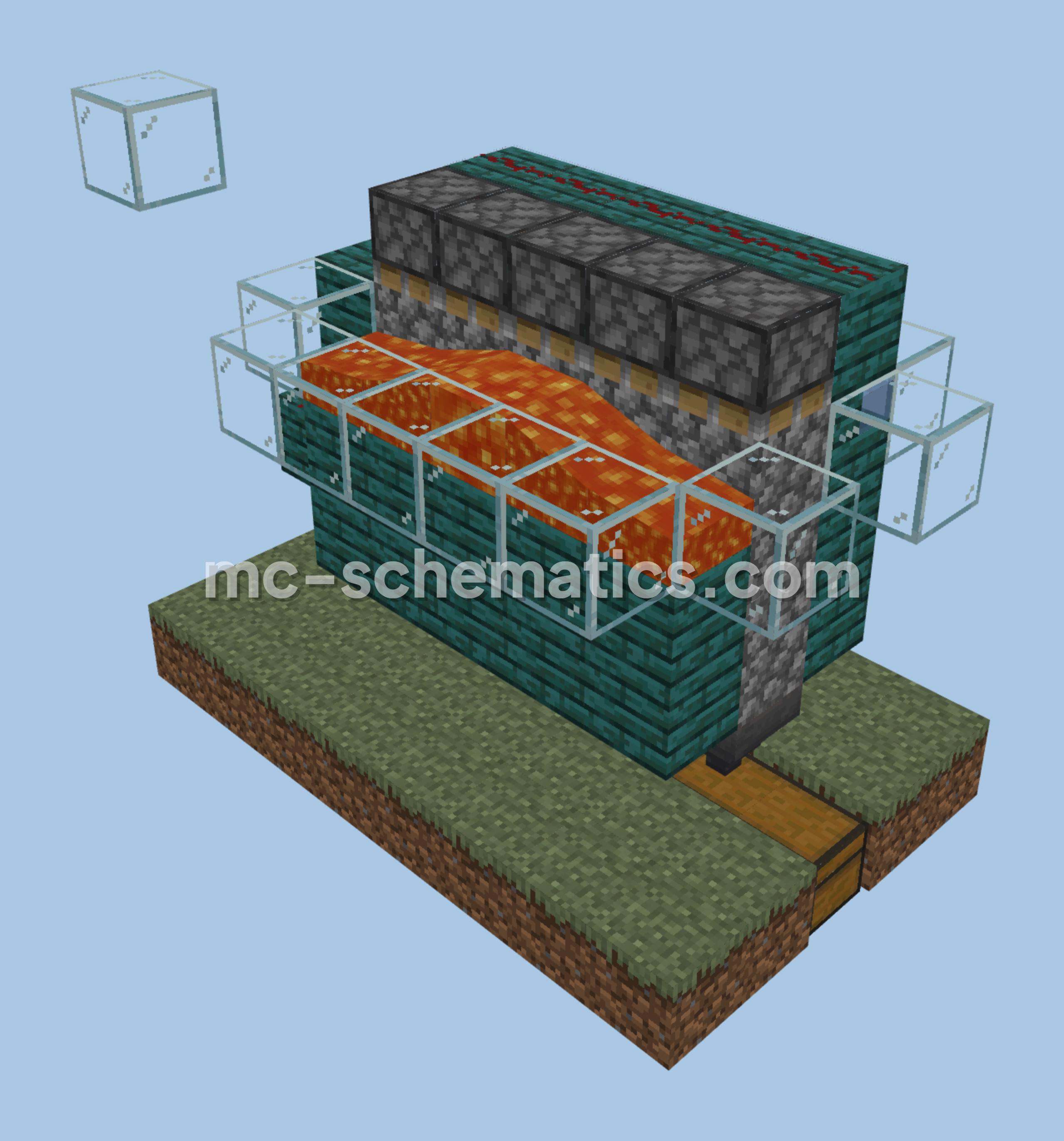 Easy Cobblestone Farm Minecraft schematic preview