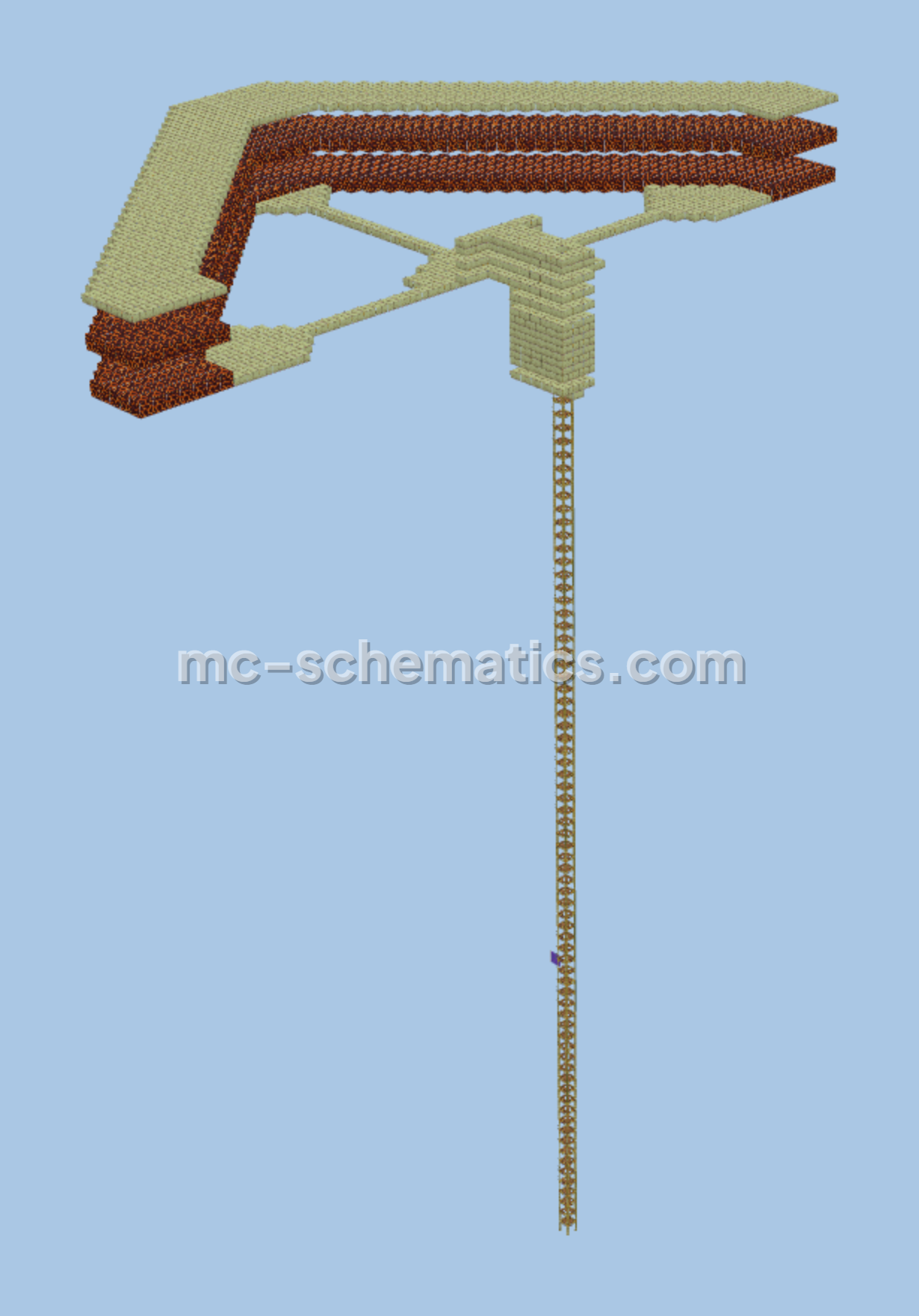 Easy Gold and XP Farm Minecraft schematic preview