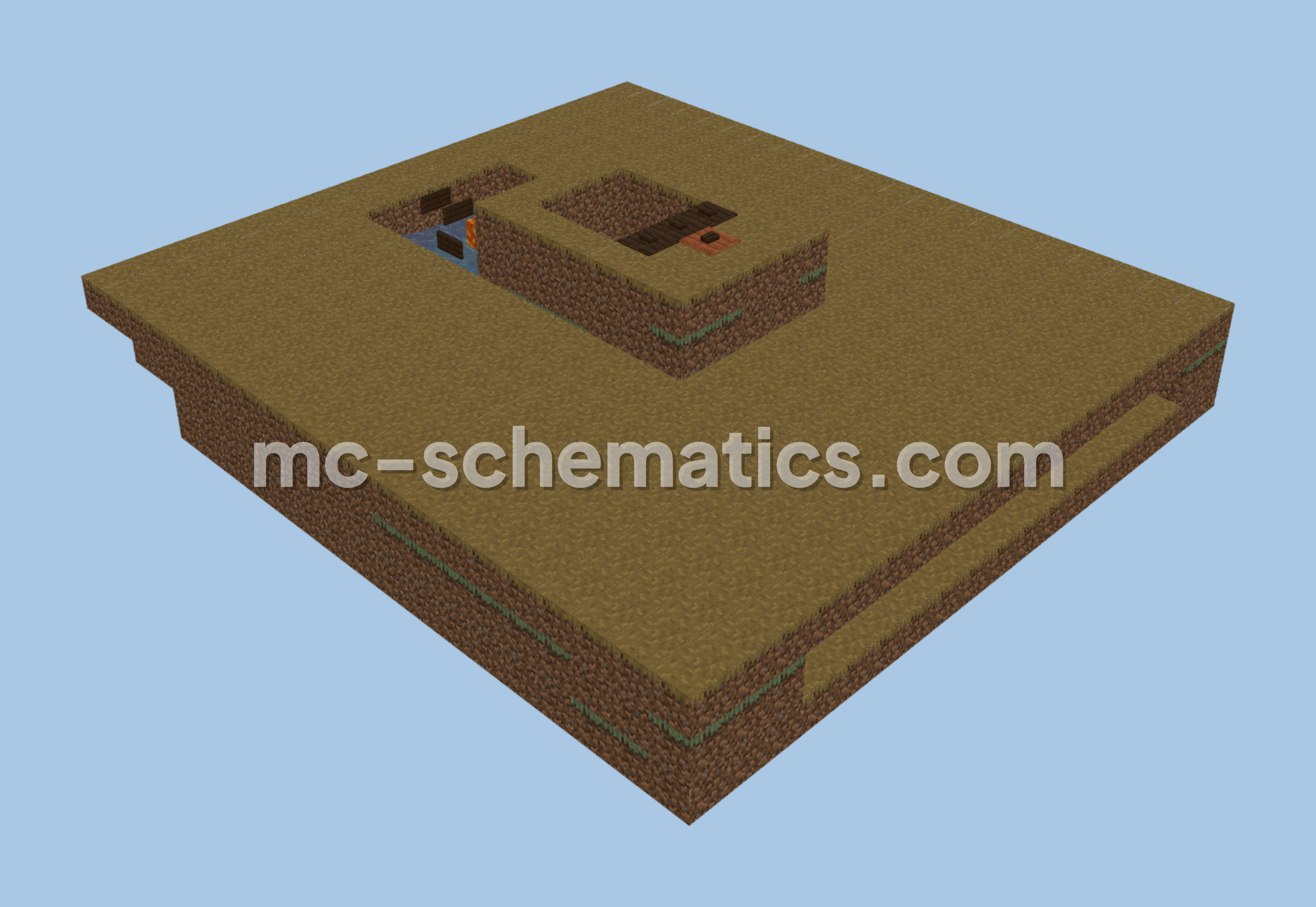 Easy Minecraft Iron Farm Minecraft schematic preview