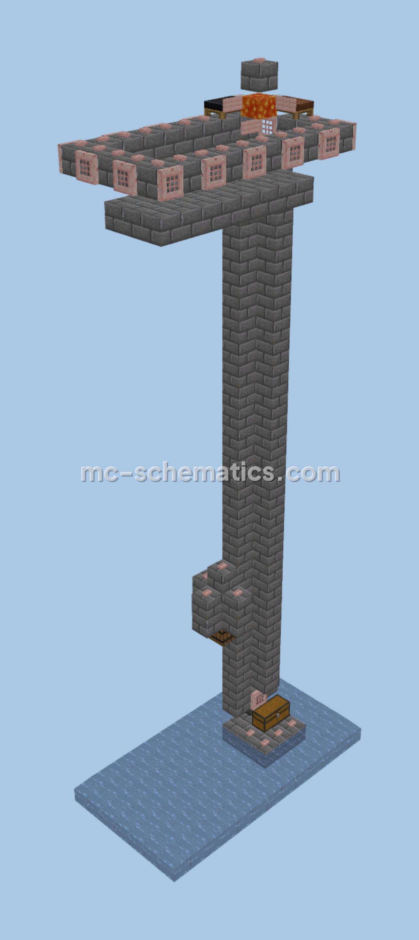 Easy Minecraft Raid Farm Minecraft schematic preview