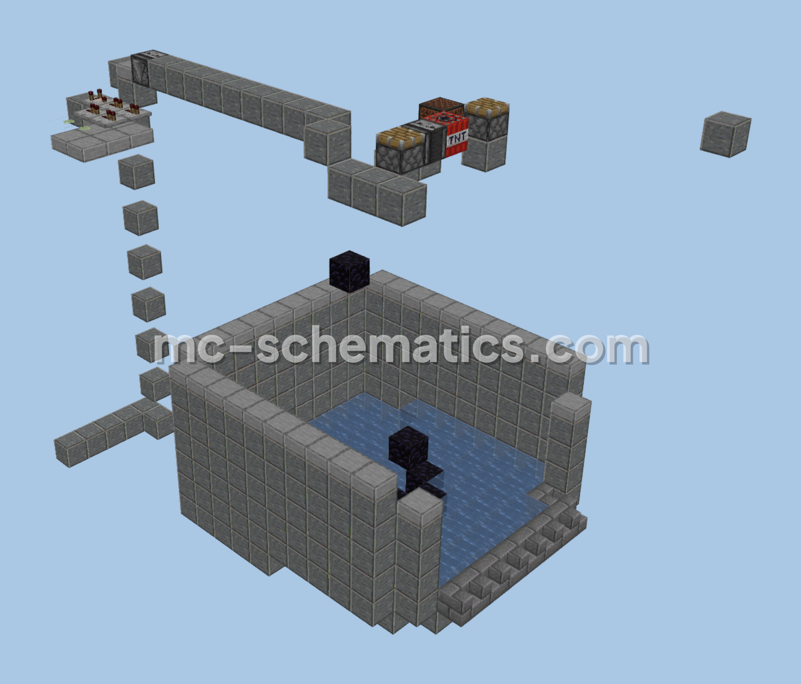 Easy Tree Farm Design Minecraft schematic preview