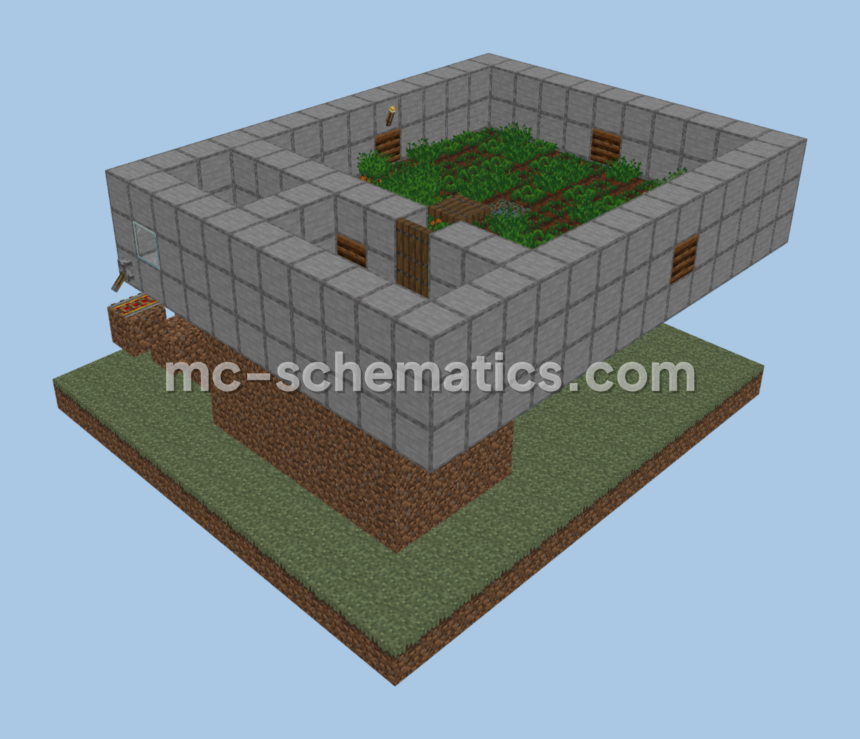 Easy Villager Farm Minecraft schematic preview