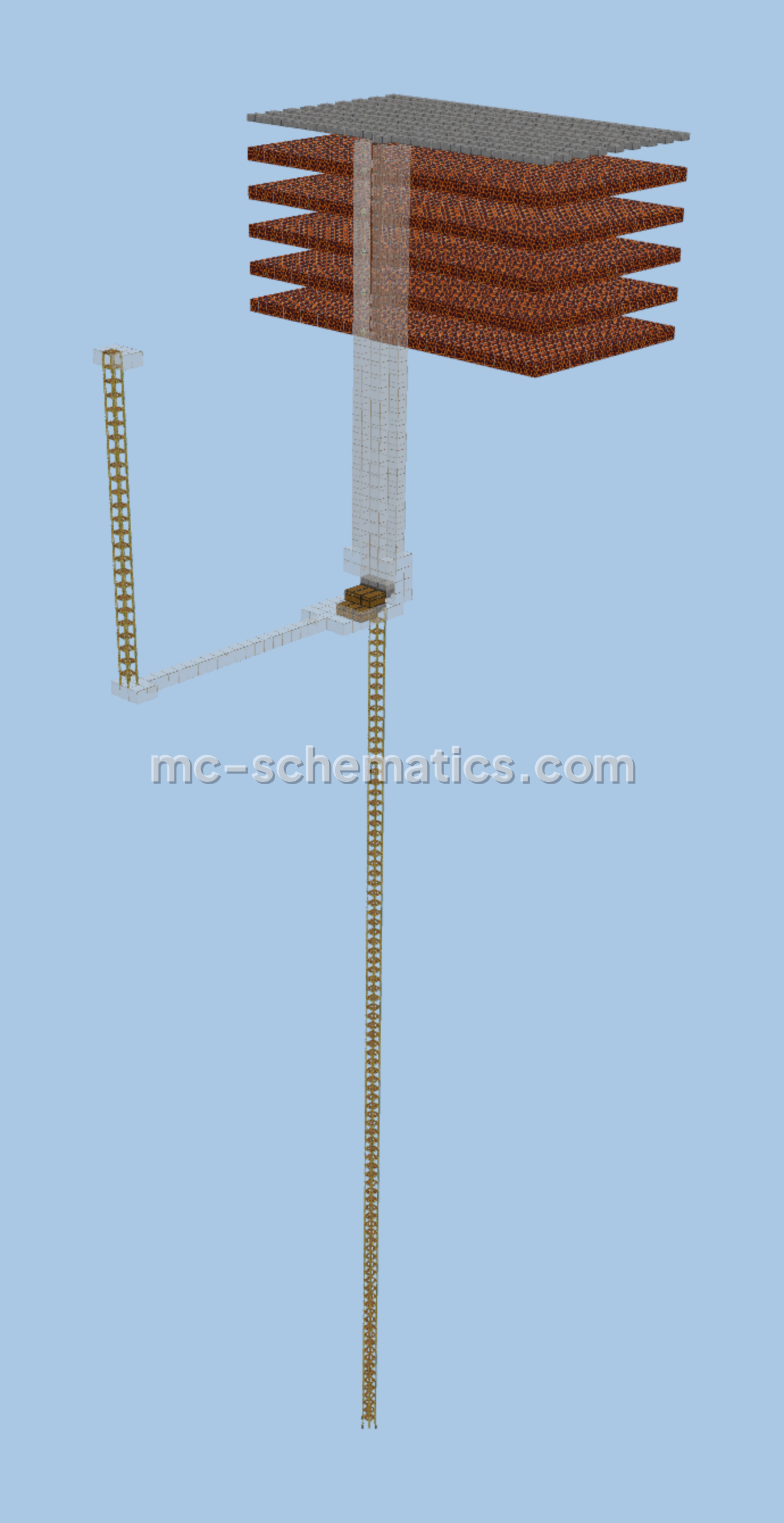 Economical Gold Farm Minecraft schematic