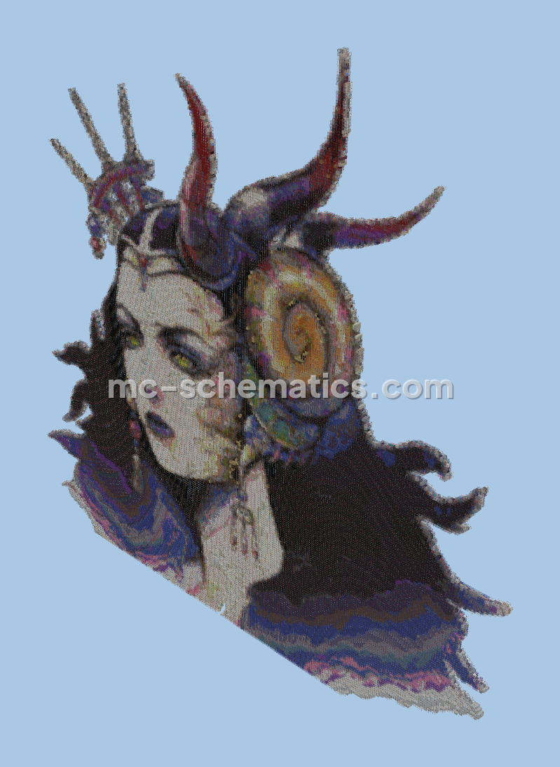 Edea Final Fantasy VIII Statue Minecraft schematic