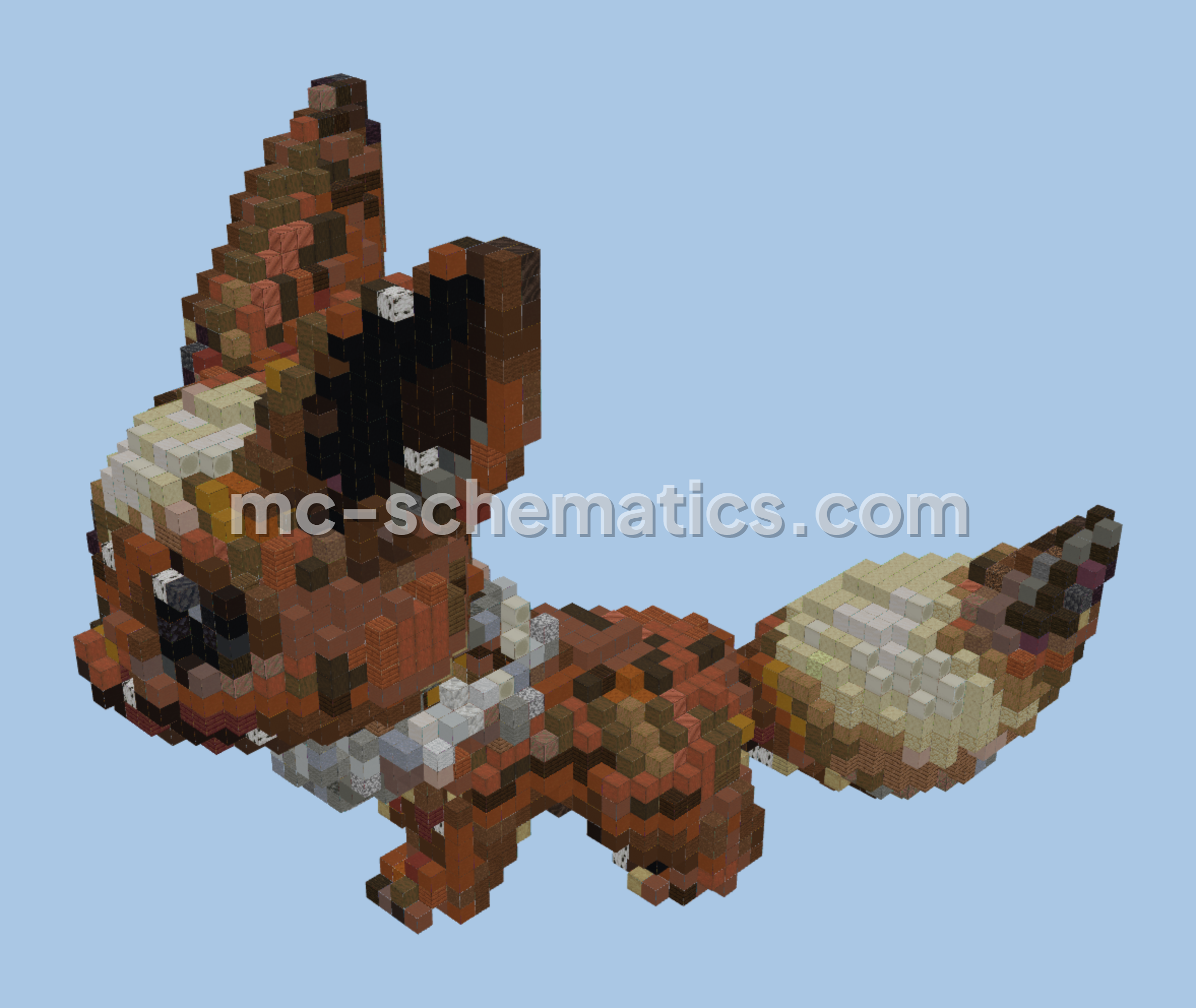 Eevee Pokemon Statue Minecraft schematic preview