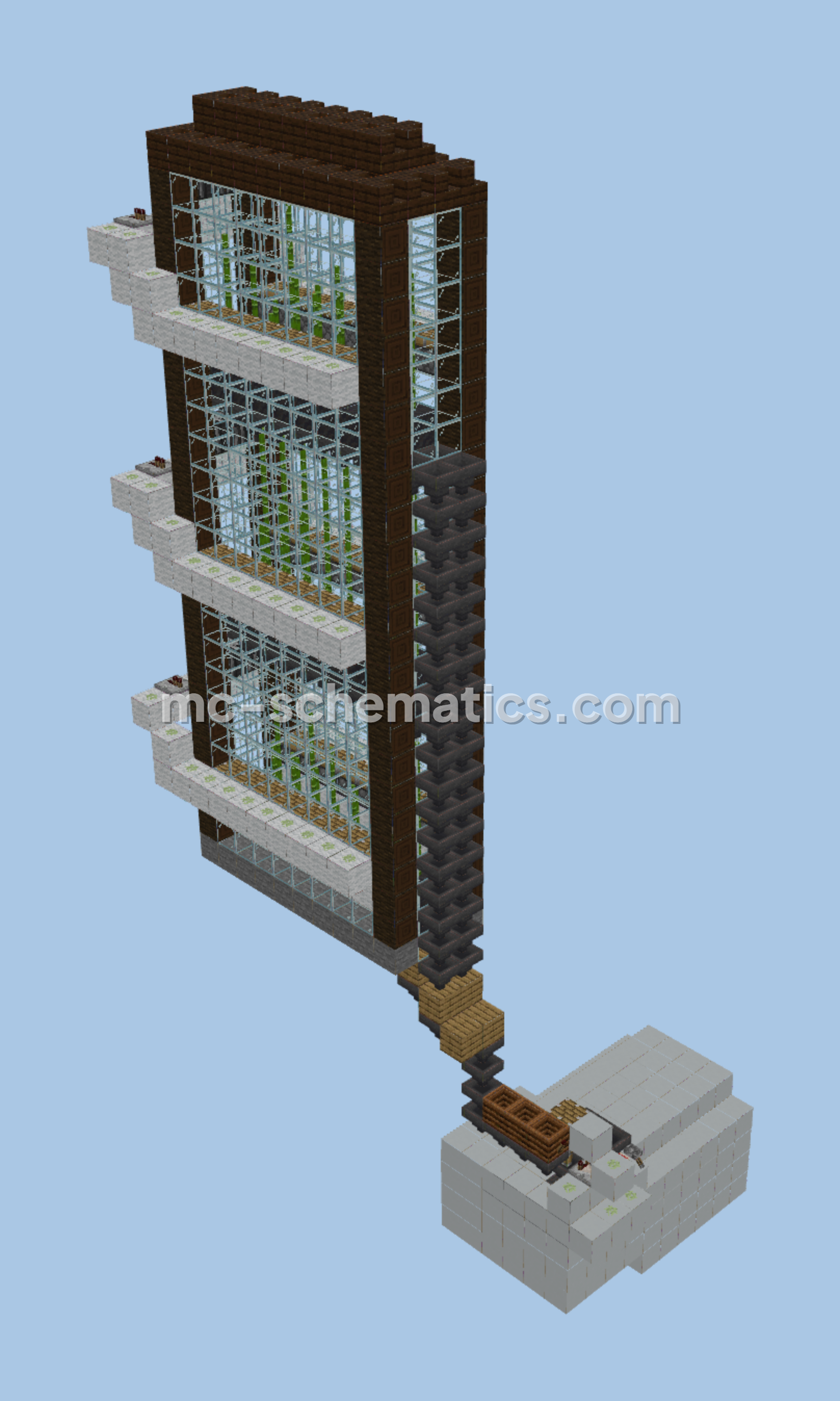 Efficient Bamboo Farm Minecraft schematic preview